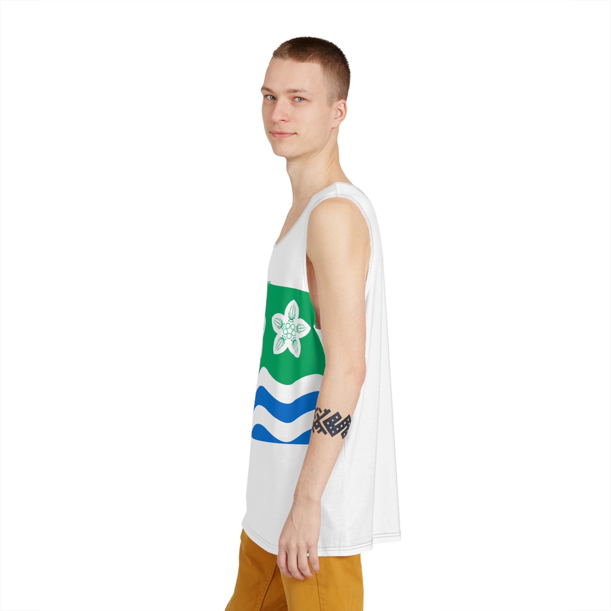 Cumberland Flag Red Gold Traditional Banner Historic County Flag Cumberland United Kin Mens Tank Aop
