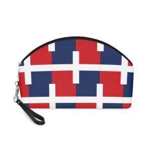 Civil Ensign Dominican Republic Red White Blue Maritime Flag With Coat Arms Makeup Bag