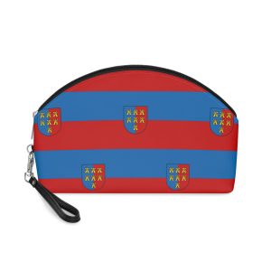 Flag Transylvania Saxons Blue Black Emblem Historical Banner Transylvanian Saxons German Makeup Bag