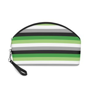Aromantic Pride Flag Makeup Bag