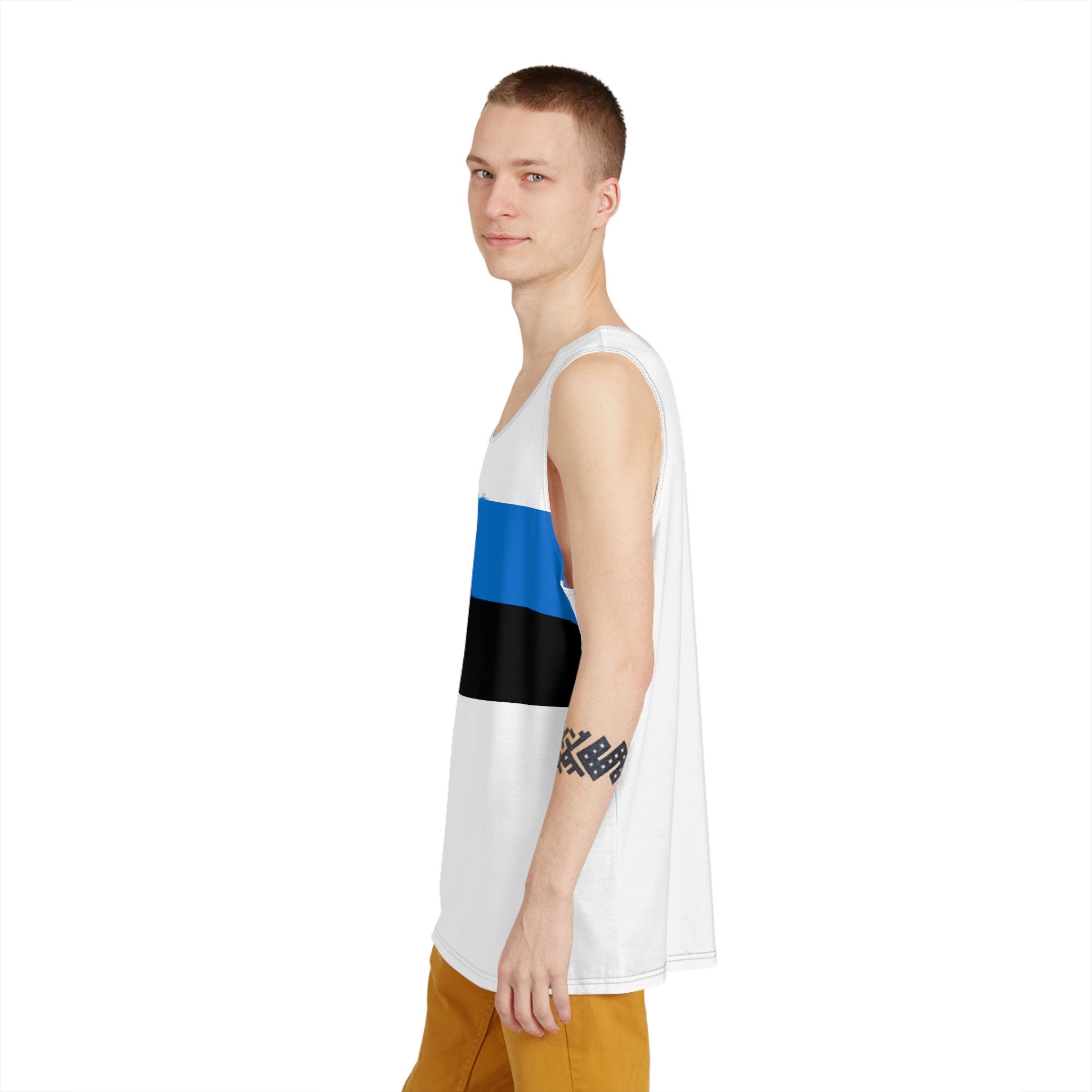 Flag of Estonia Mens Tank Aop
