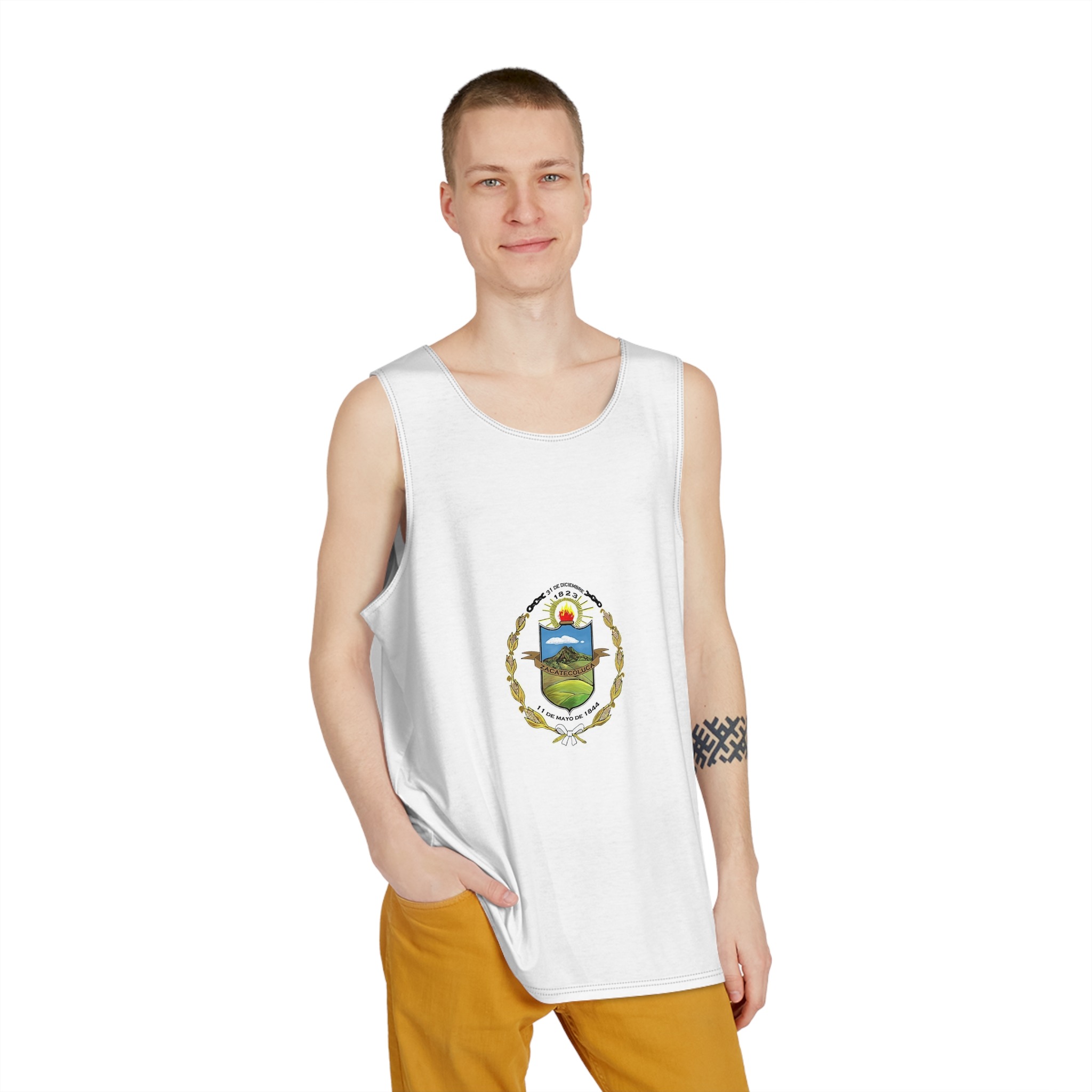 Px Bandera Del Departamento de La Paz Mens Tank Aop - Image 3