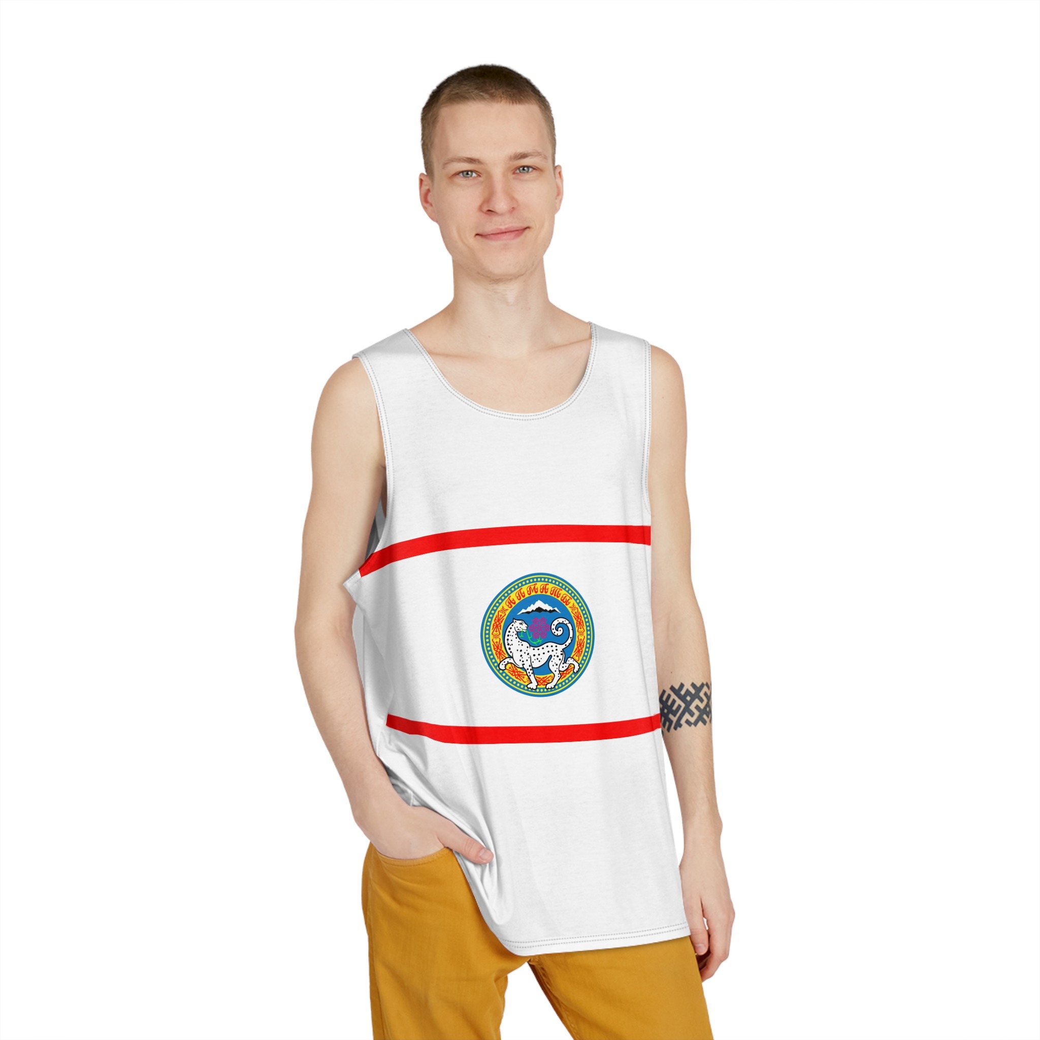 Flag of Almaty Mens Tank Aop - Image 3