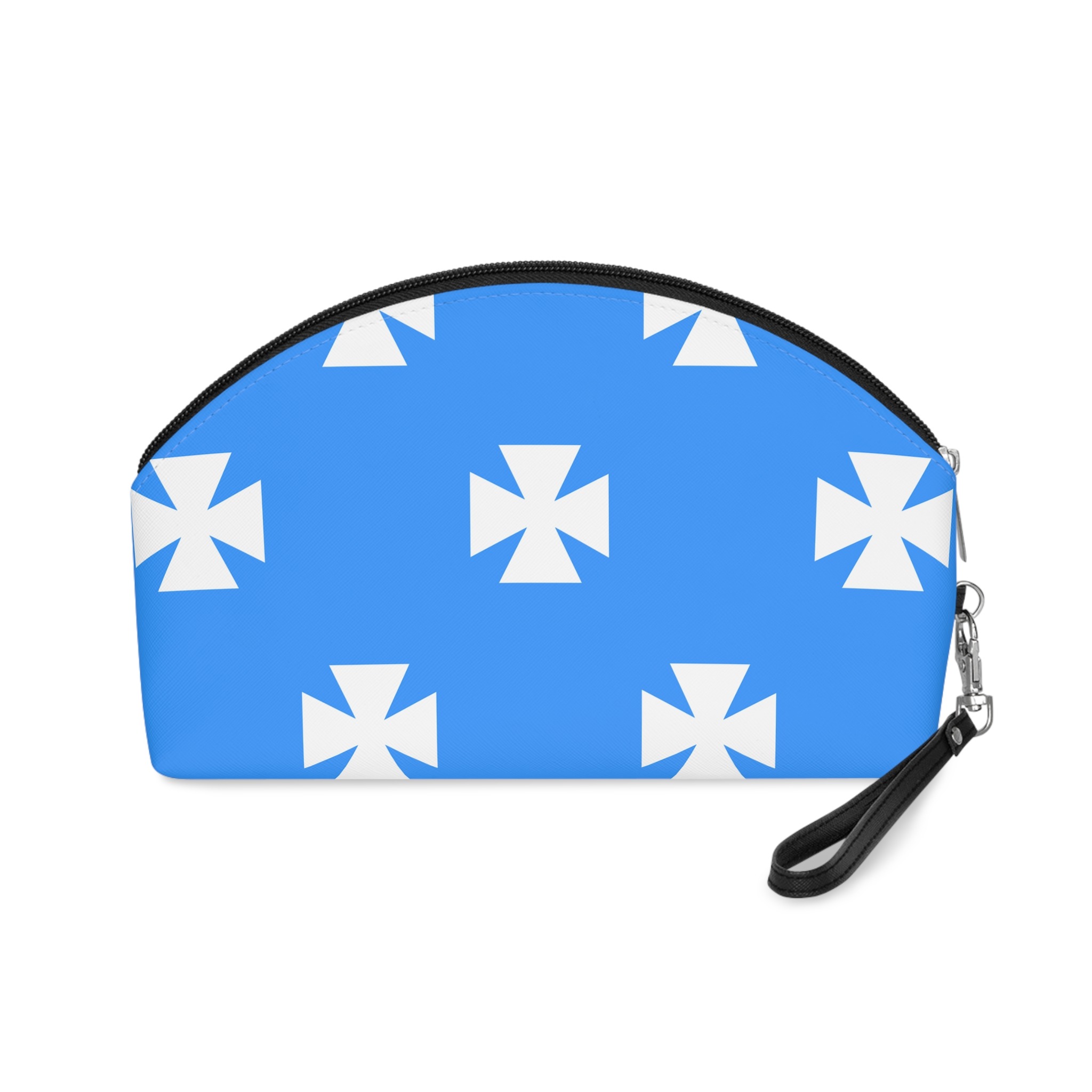 Blue White Flag With Cross It Makeup Bag - Image 2