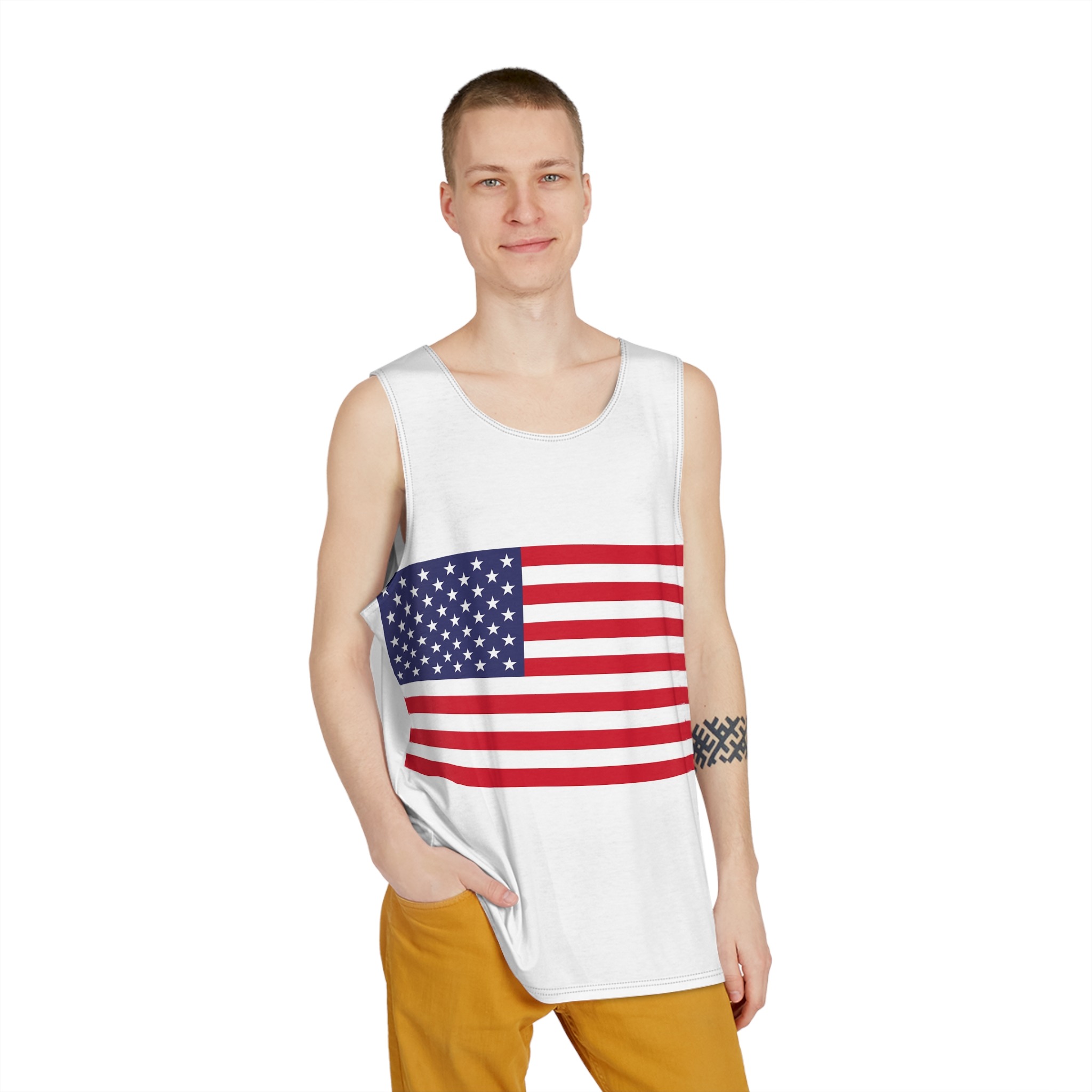 Flag Design 0E97FB Mens Tank Aop - Image 3