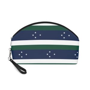 Flag Chiloe Island Chile Green Blue White Stripes Representing Land Sea Unity Culture Makeup Bag