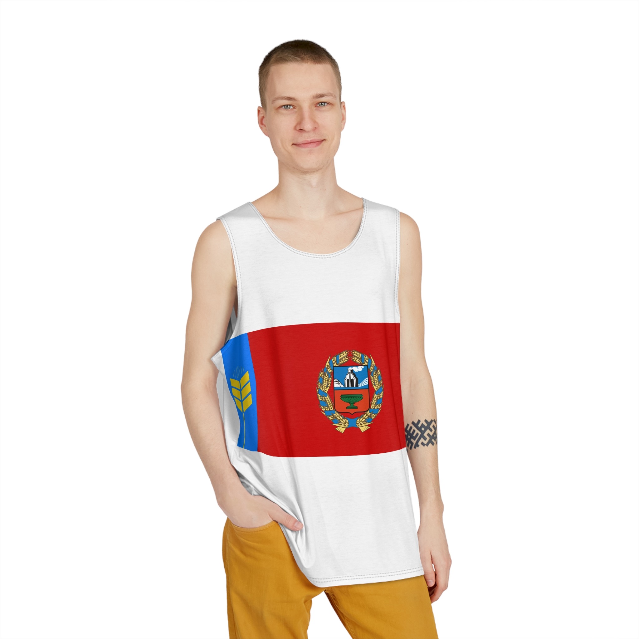 Flag of Altai Krai Mens Tank Aop - Image 3