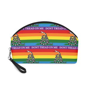 Rainbow Gadsden Flag Makeup Bag