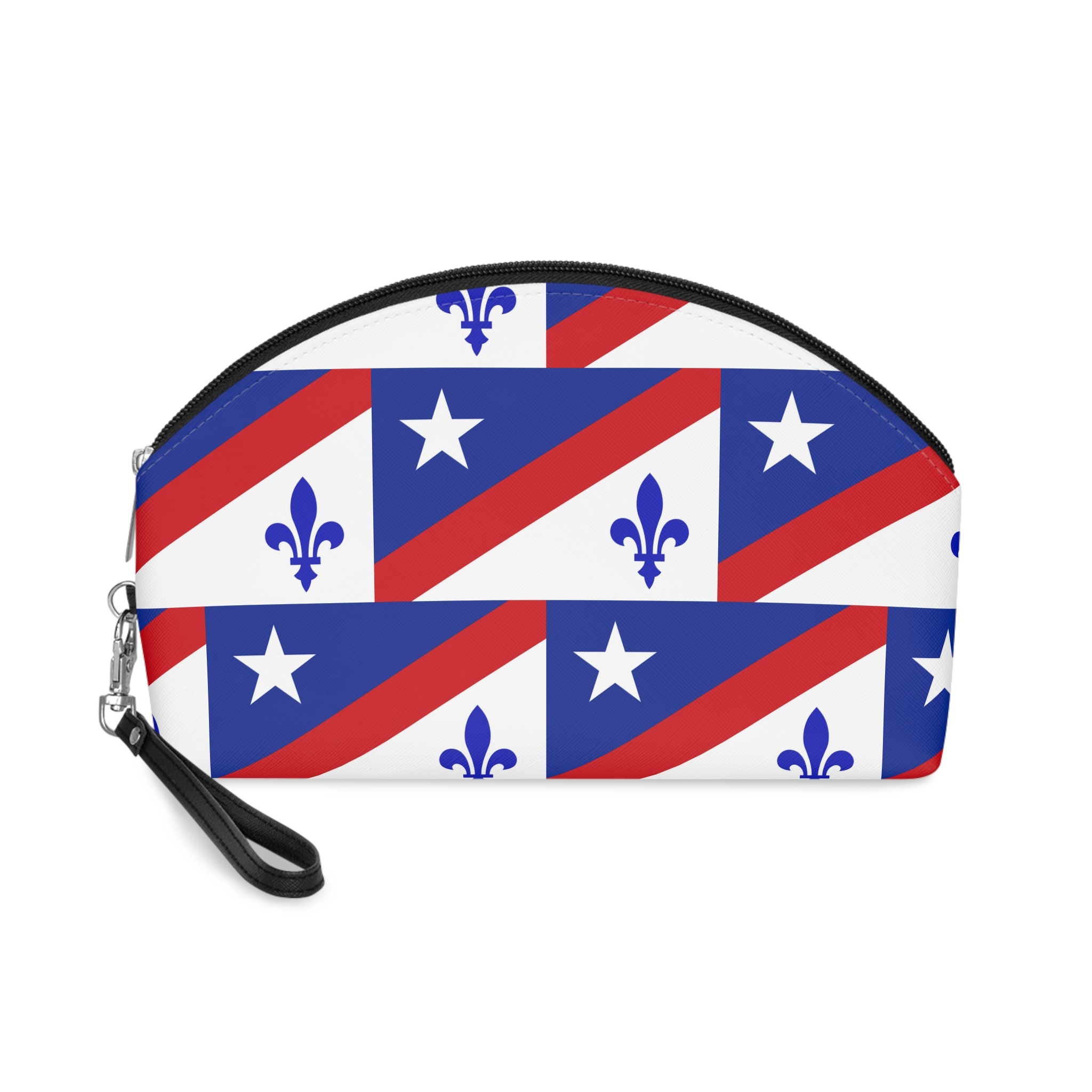 Drapeau Francoamericain Frenchamerican Tricolor Flag Symbol Francophone Comm Makeup Bag