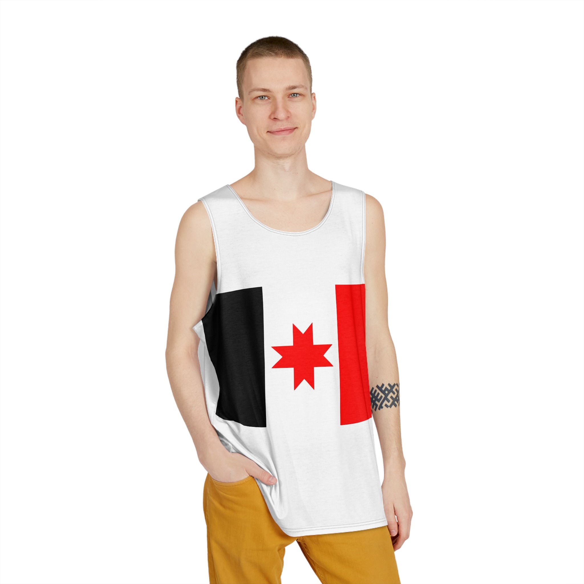 Flag of Udmurtia Mens Tank Aop - Image 3