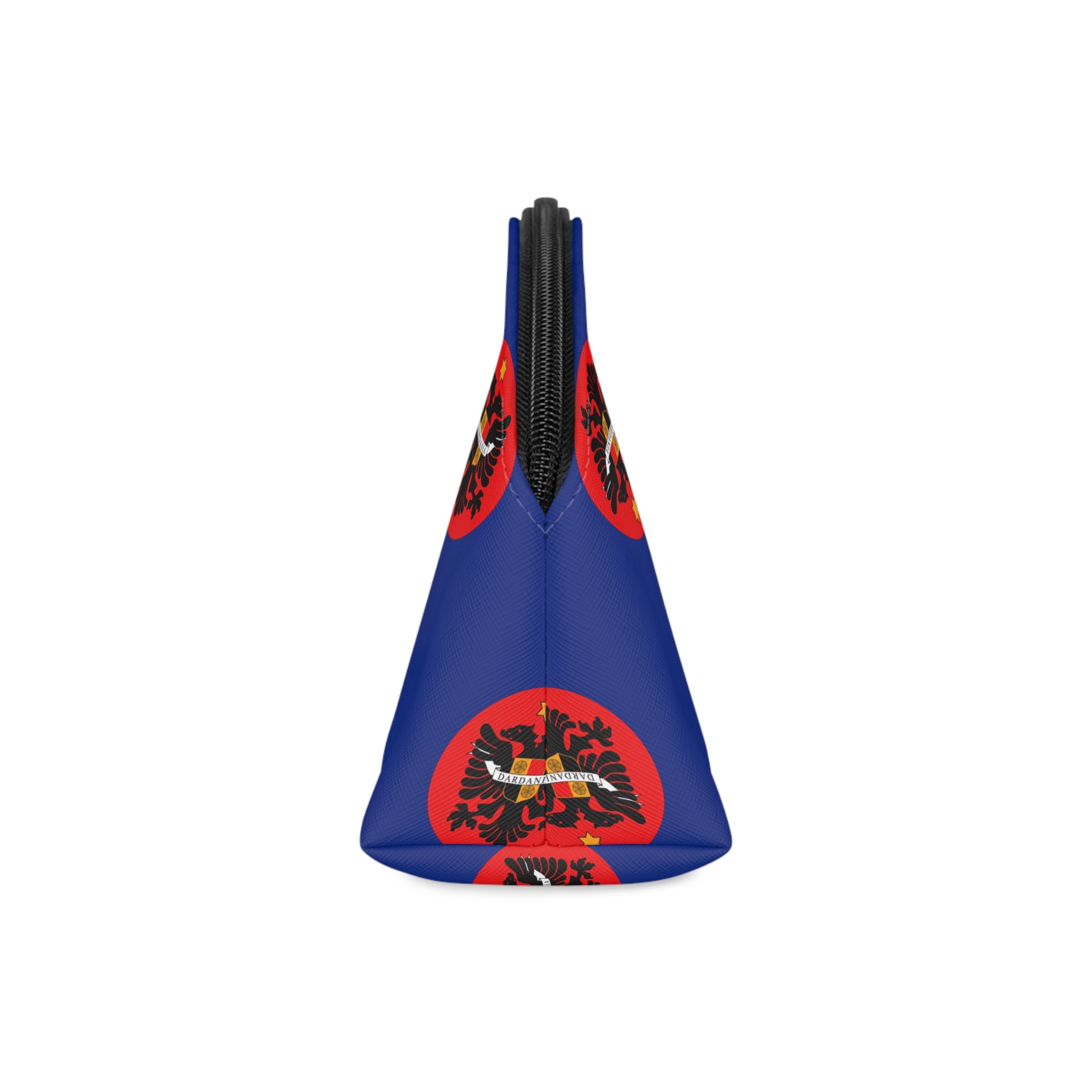 Flag Dardania Blue Field With Golden Double Headed Eagle Sun Albanian Herita Makeup Bag - Image 4