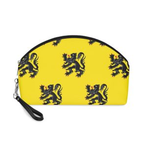 Flanders Flag Black Lion Yellow Field Regional Flag Flanders Belgium Flemish Heritage Symbol Makeup Bag