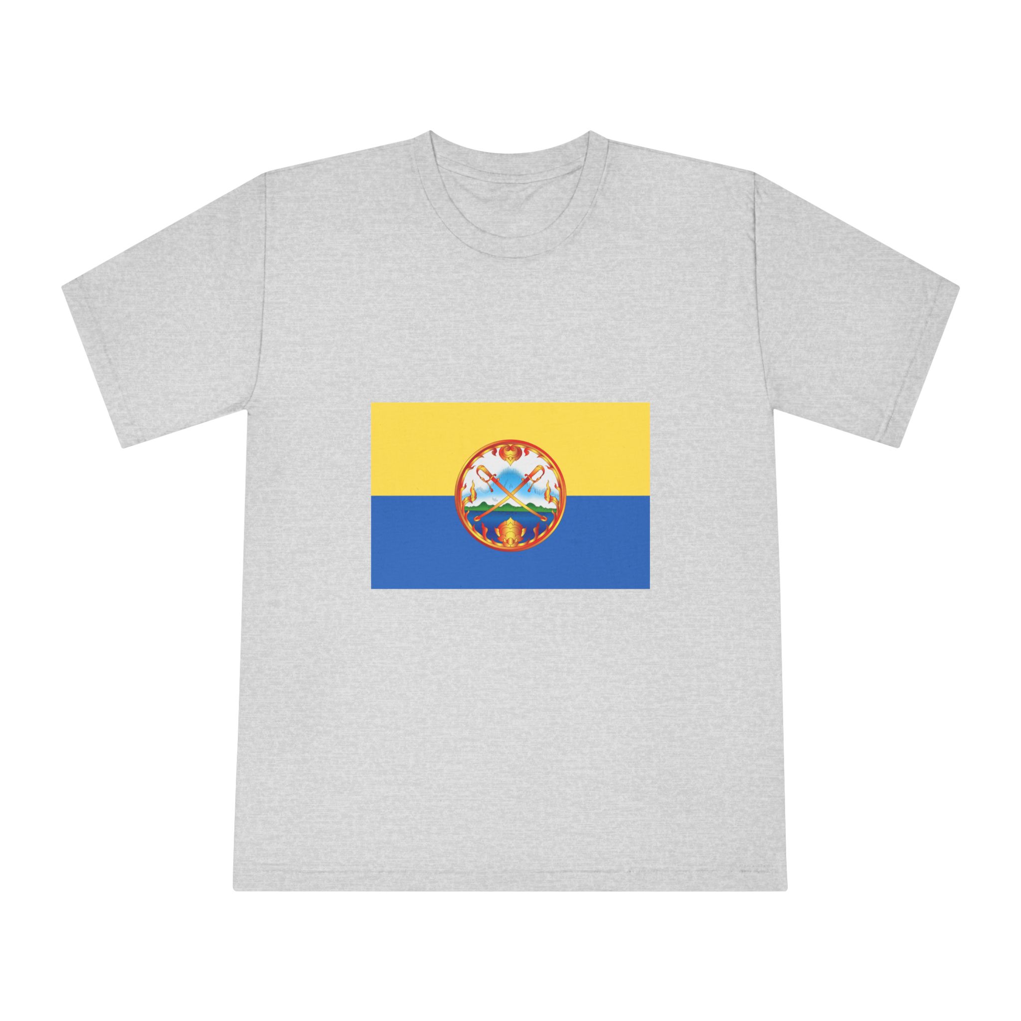 Flag of Krabi (blue Yellow) Unisex Classic Crewneck T Shirt - Image 13