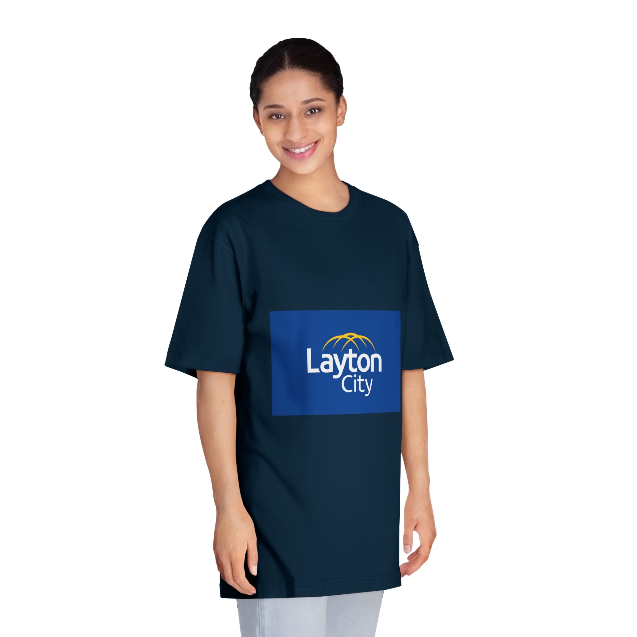 Flag of Layton, Utah Unisex Classic Crewneck T Shirt - Image 19