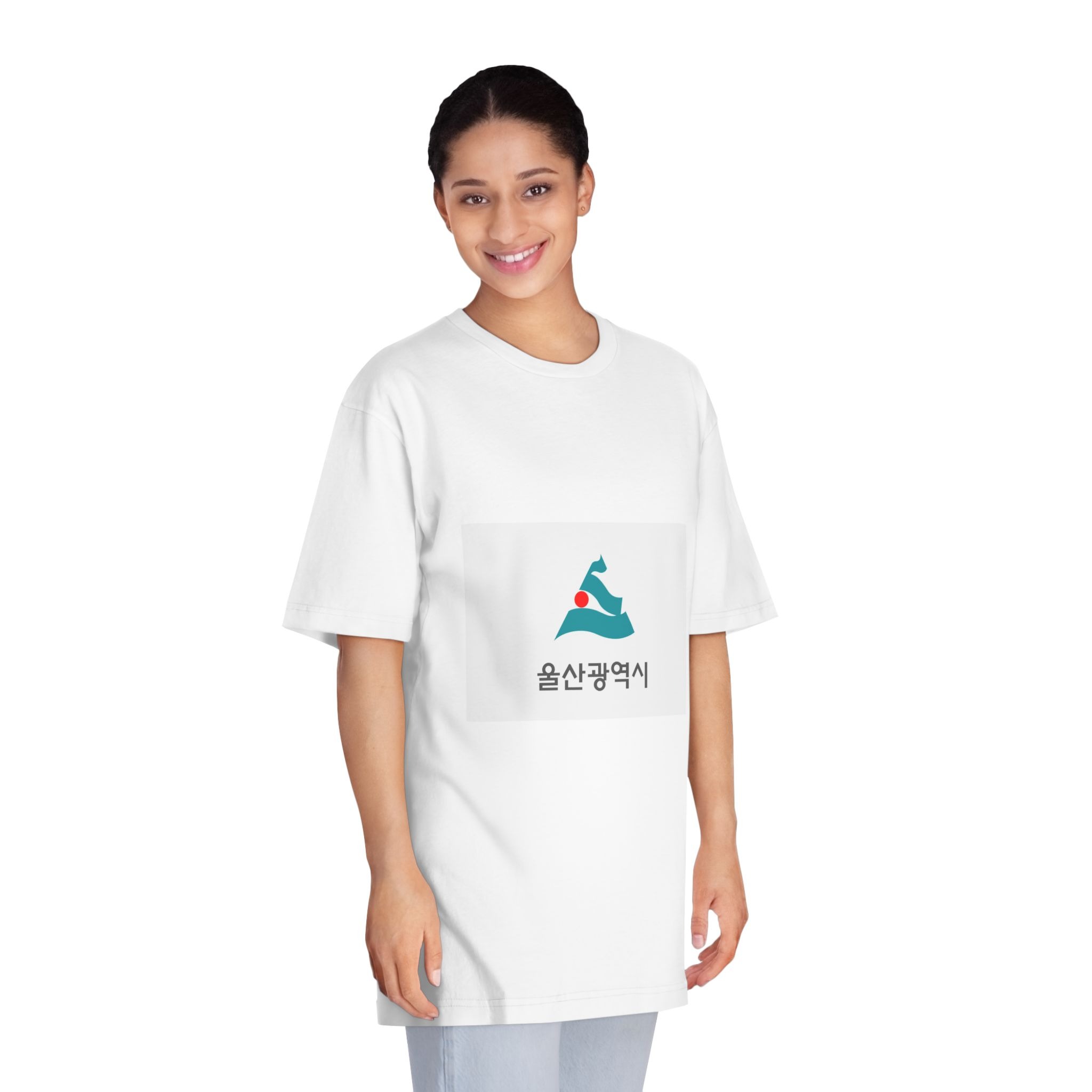Flag of Ulsan Unisex Classic Crewneck T Shirt - Image 3