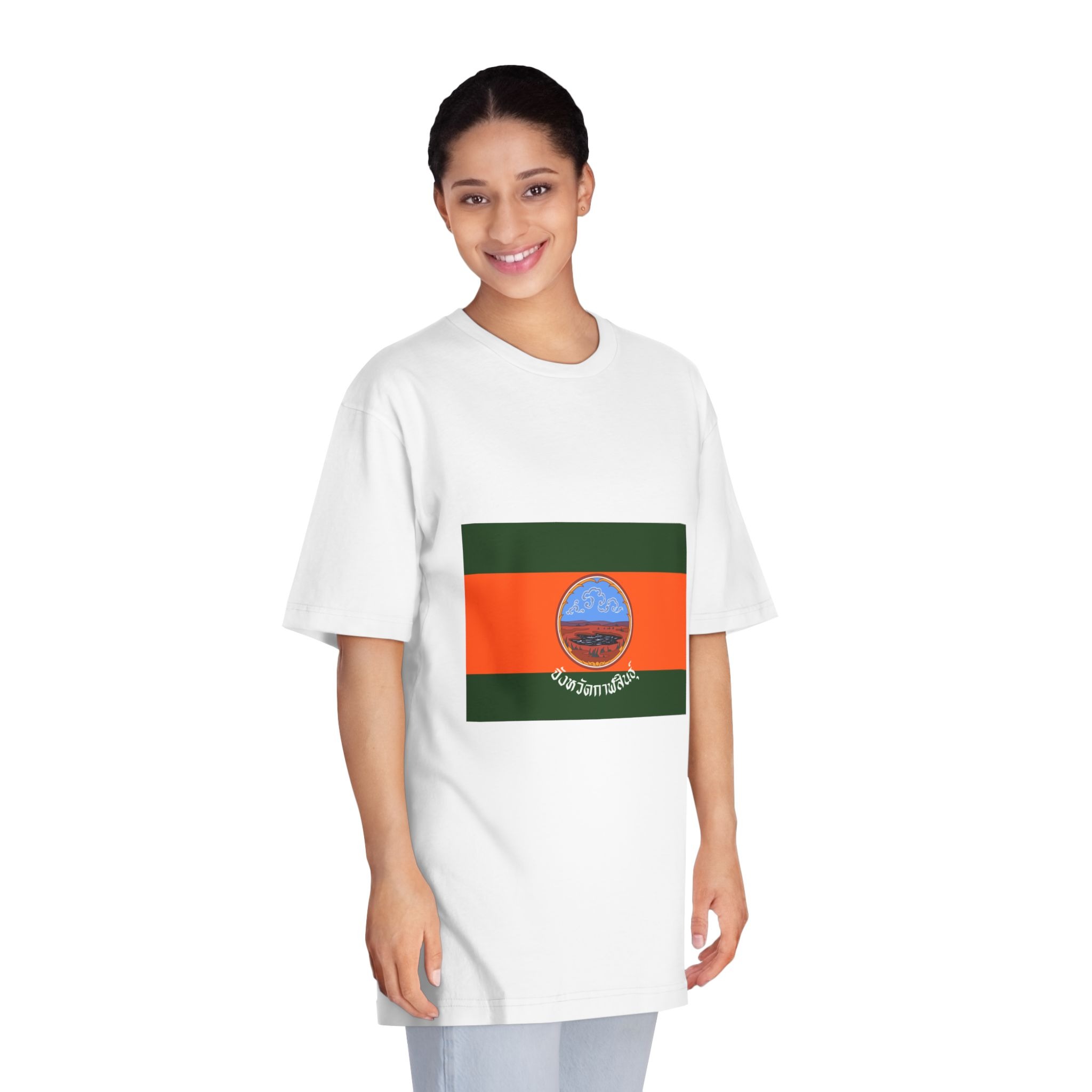 Flag of Kalasin Unisex Classic Crewneck T Shirt - Image 3