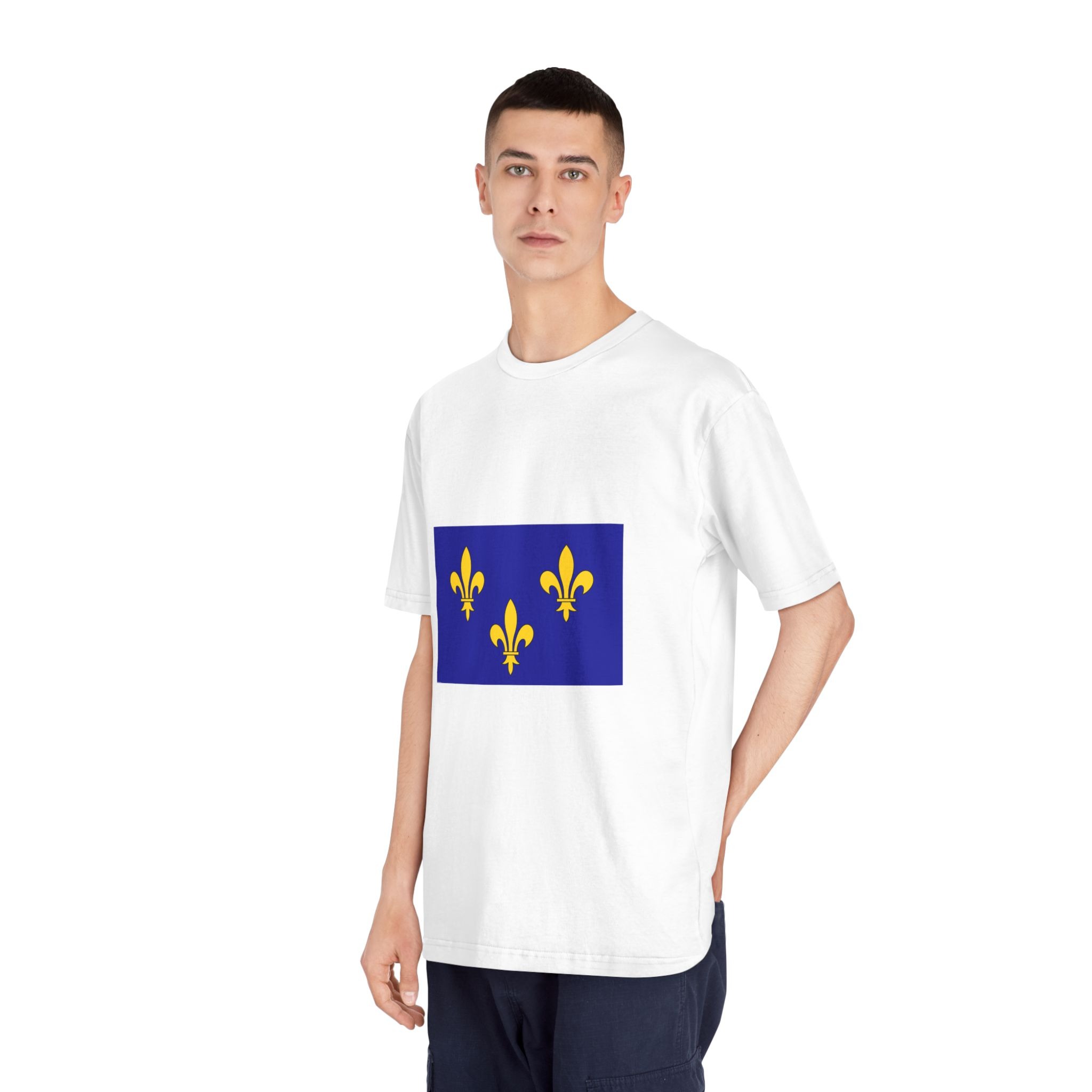 Cultural Flag of Île de France Unisex Classic Crewneck T Shirt - Image 4
