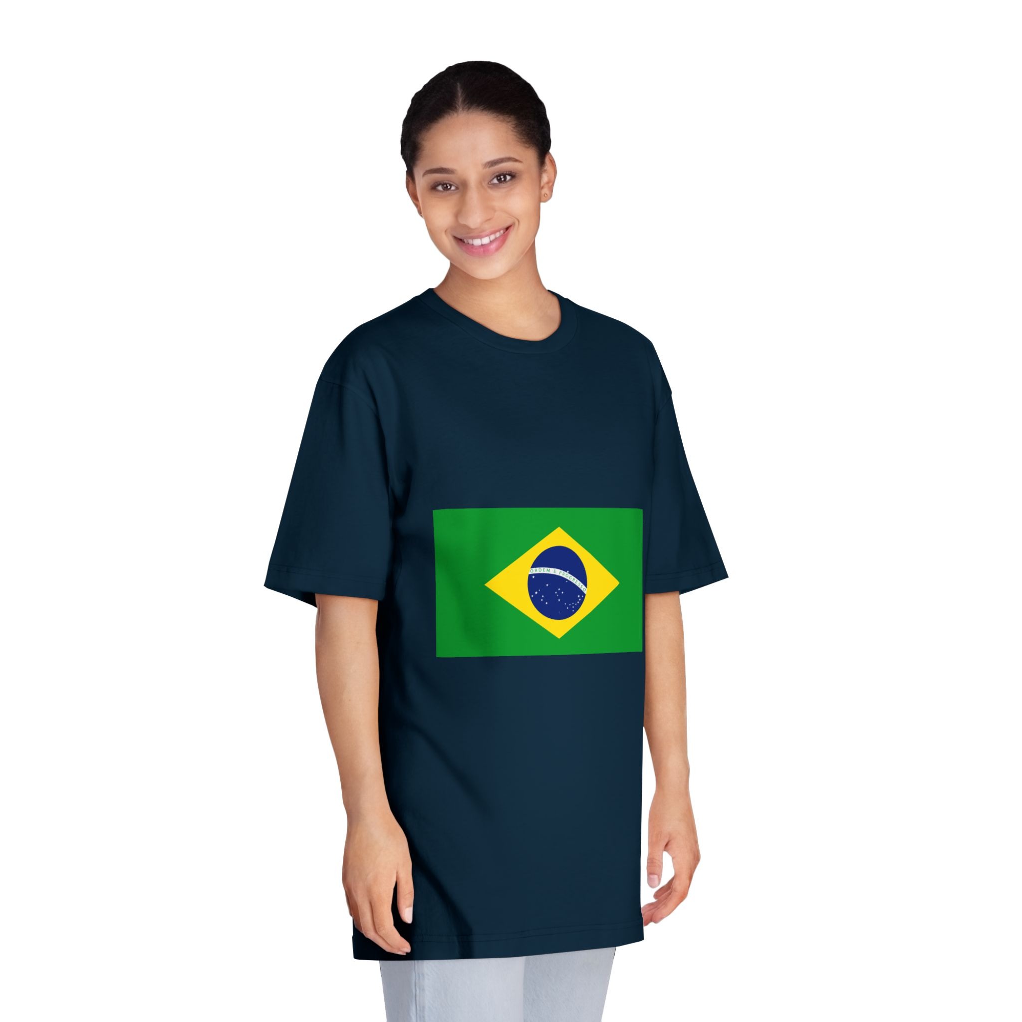 Brasil Flag Unisex Classic Crewneck T Shirt - Image 19