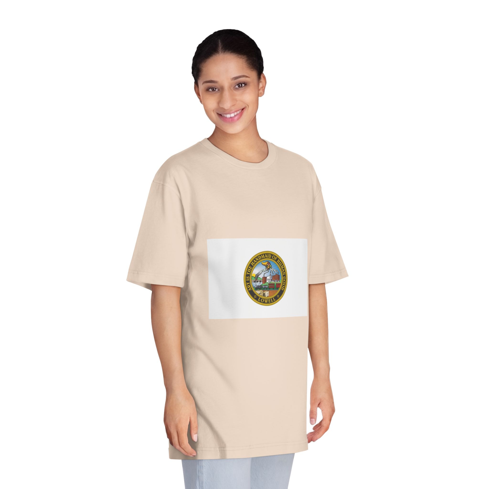 Flag of Lowell, Massachusetts Unisex Classic Crewneck T Shirt - Image 11
