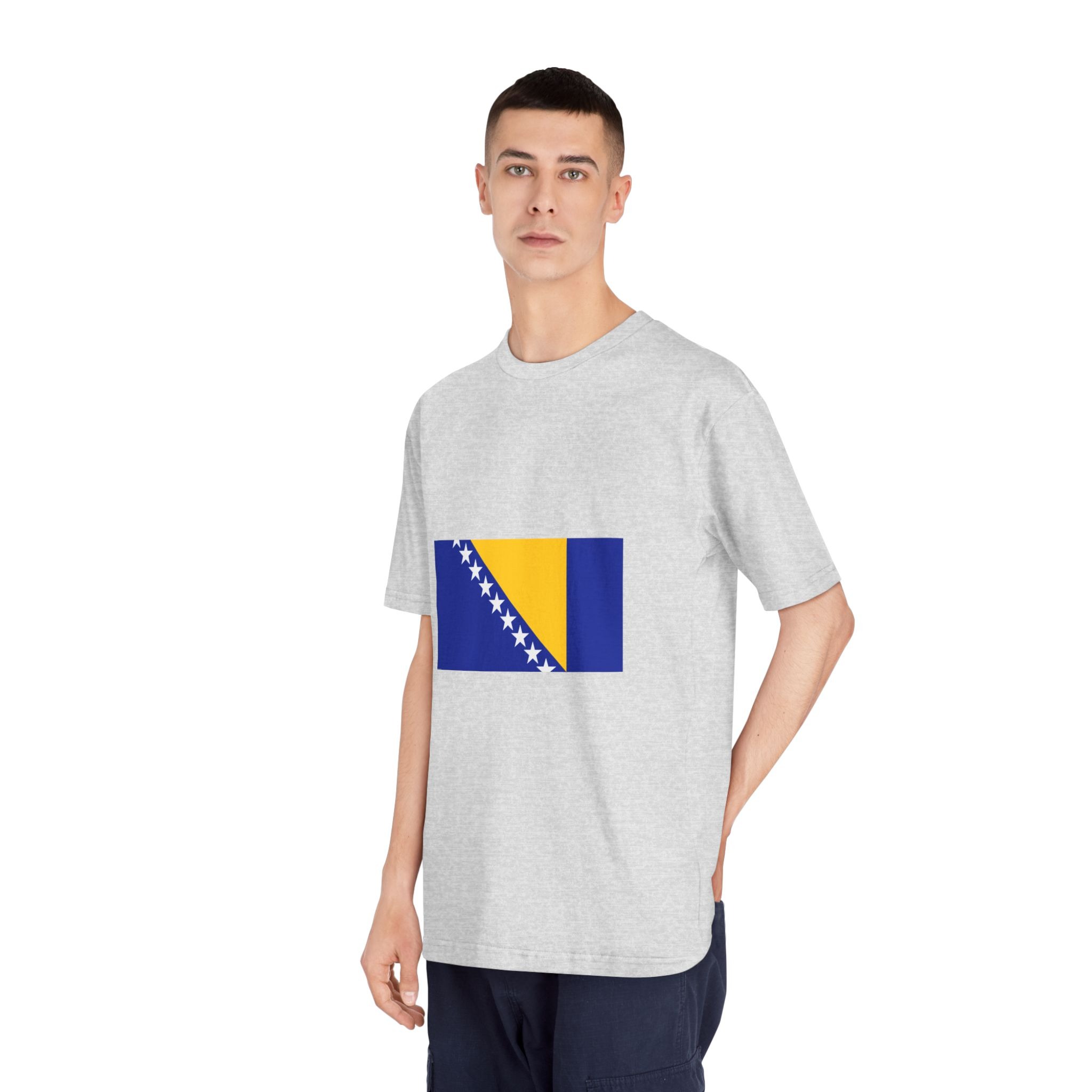 Flag of Bosnia and Herzegovina Unisex Classic Crewneck T Shirt - Image 16