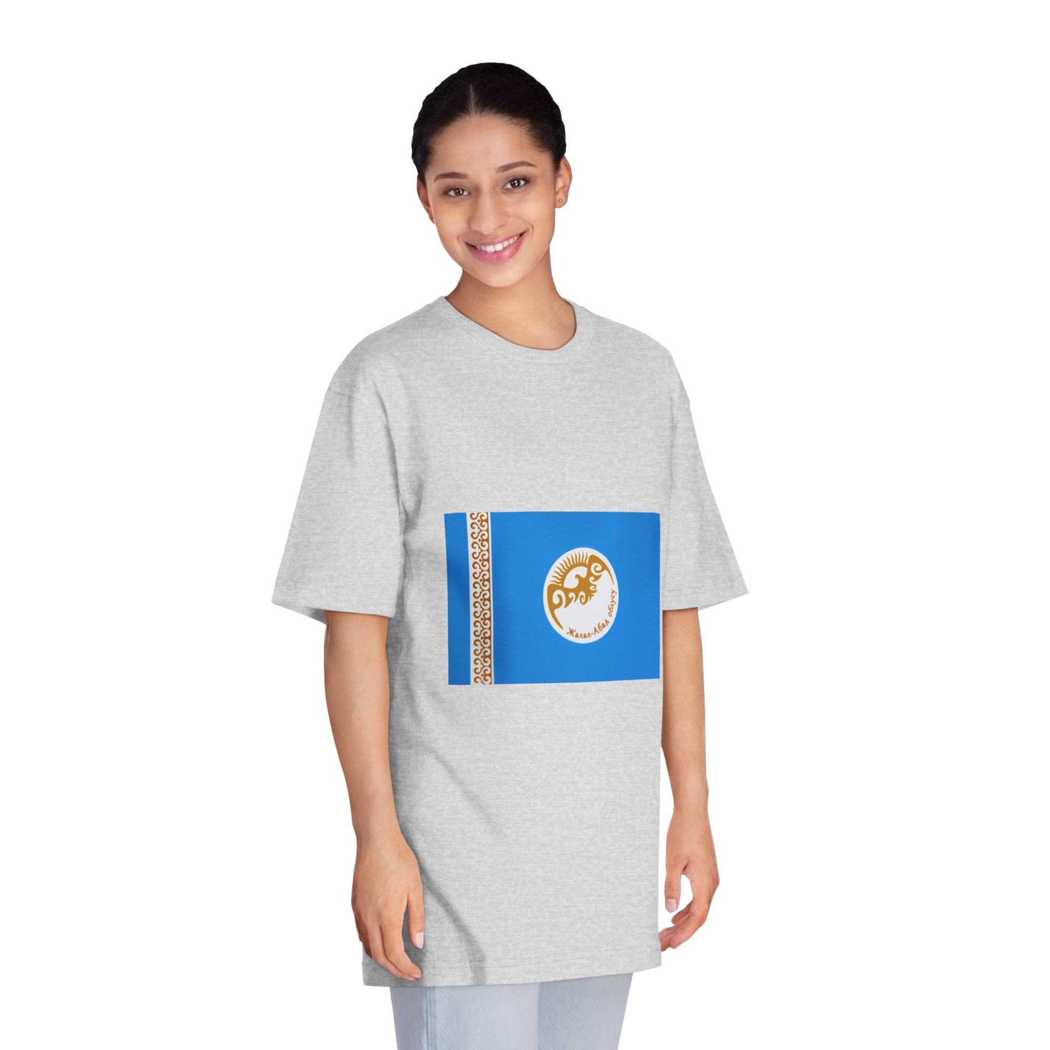 Flag of Jalal Abad Region Unisex Classic Crewneck T Shirt - Image 15