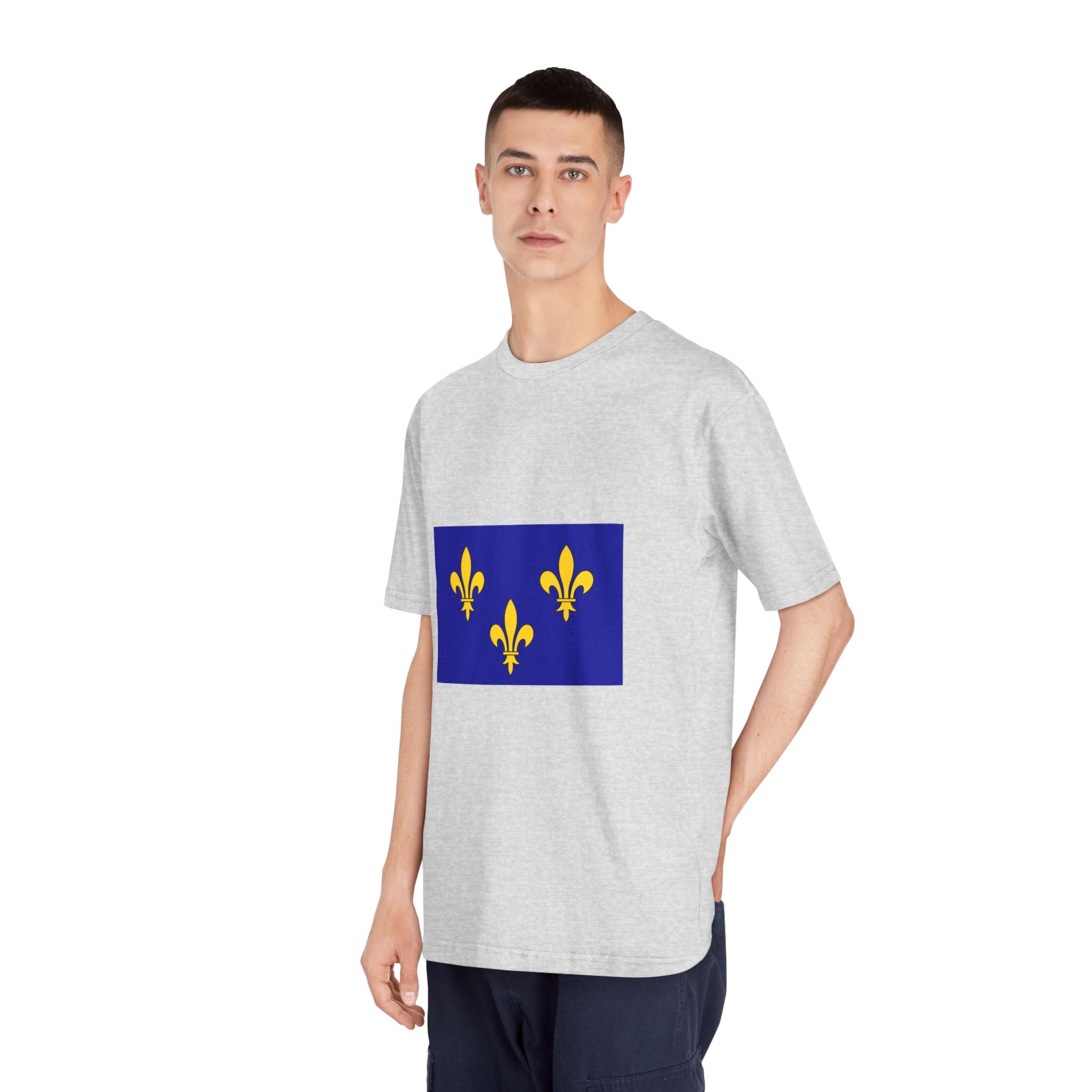 Cultural Flag of Île de France Unisex Classic Crewneck T Shirt - Image 16