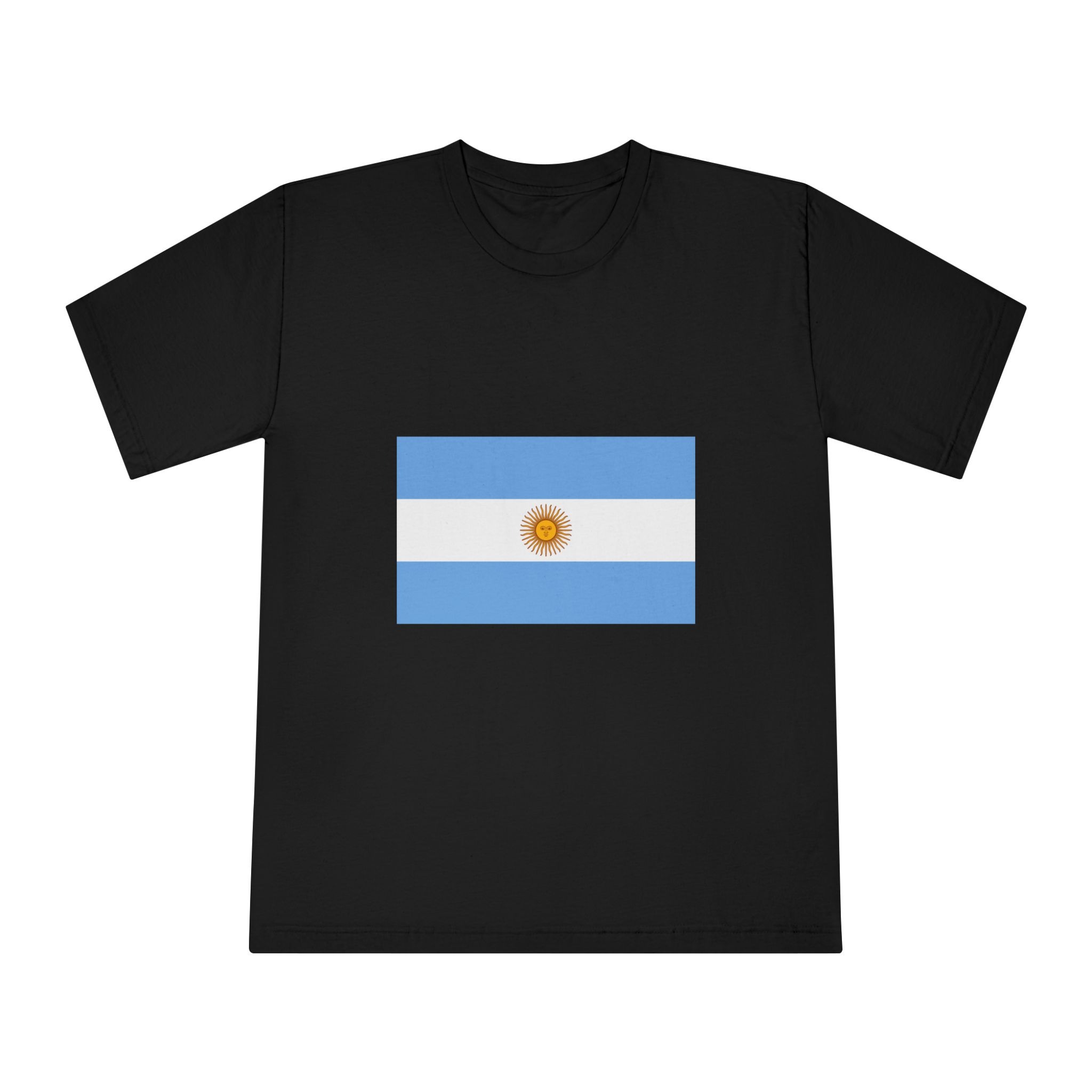 Flag of Argentina Unisex Classic Crewneck T Shirt - Image 5
