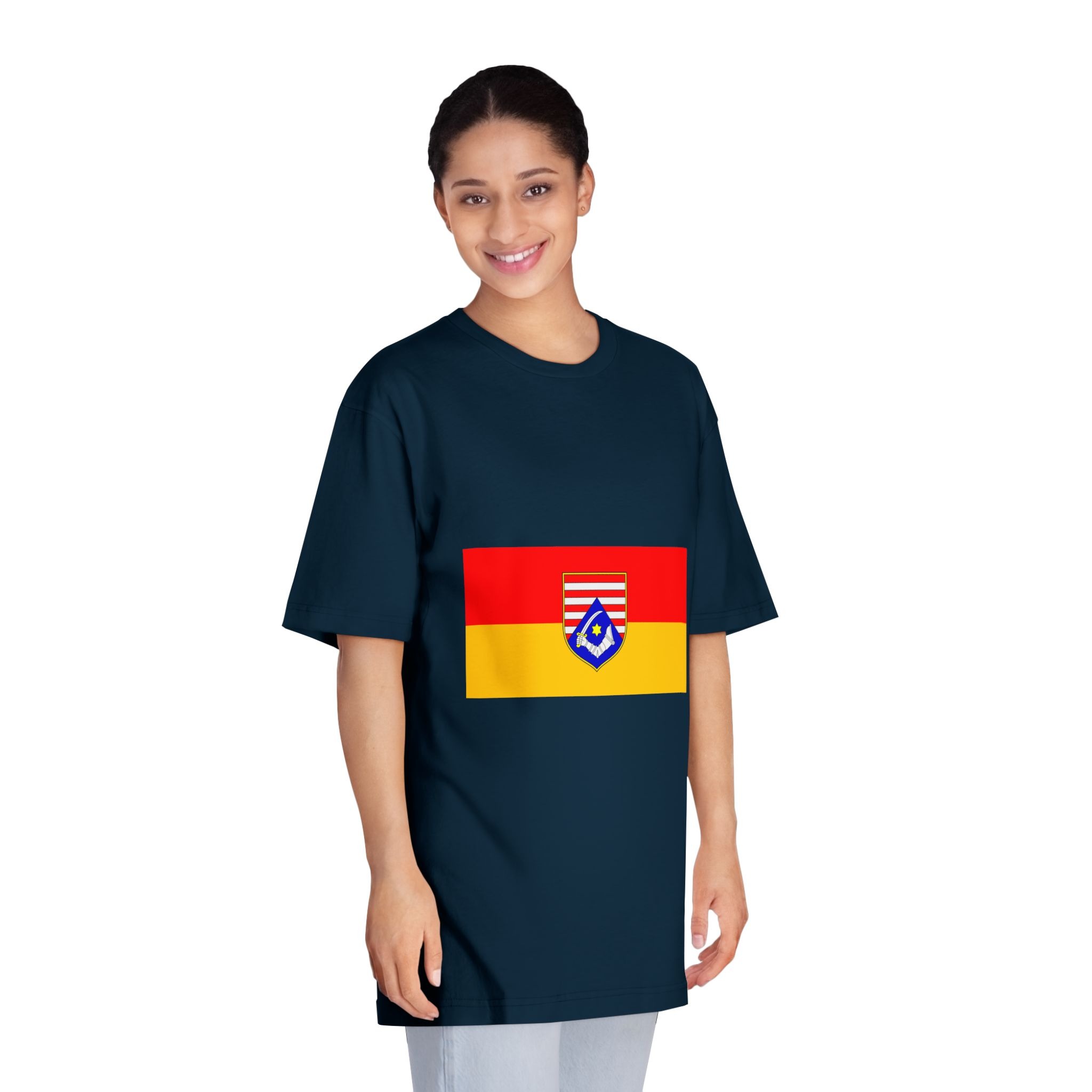 Flag of Karlovac County Unisex Classic Crewneck T Shirt - Image 19