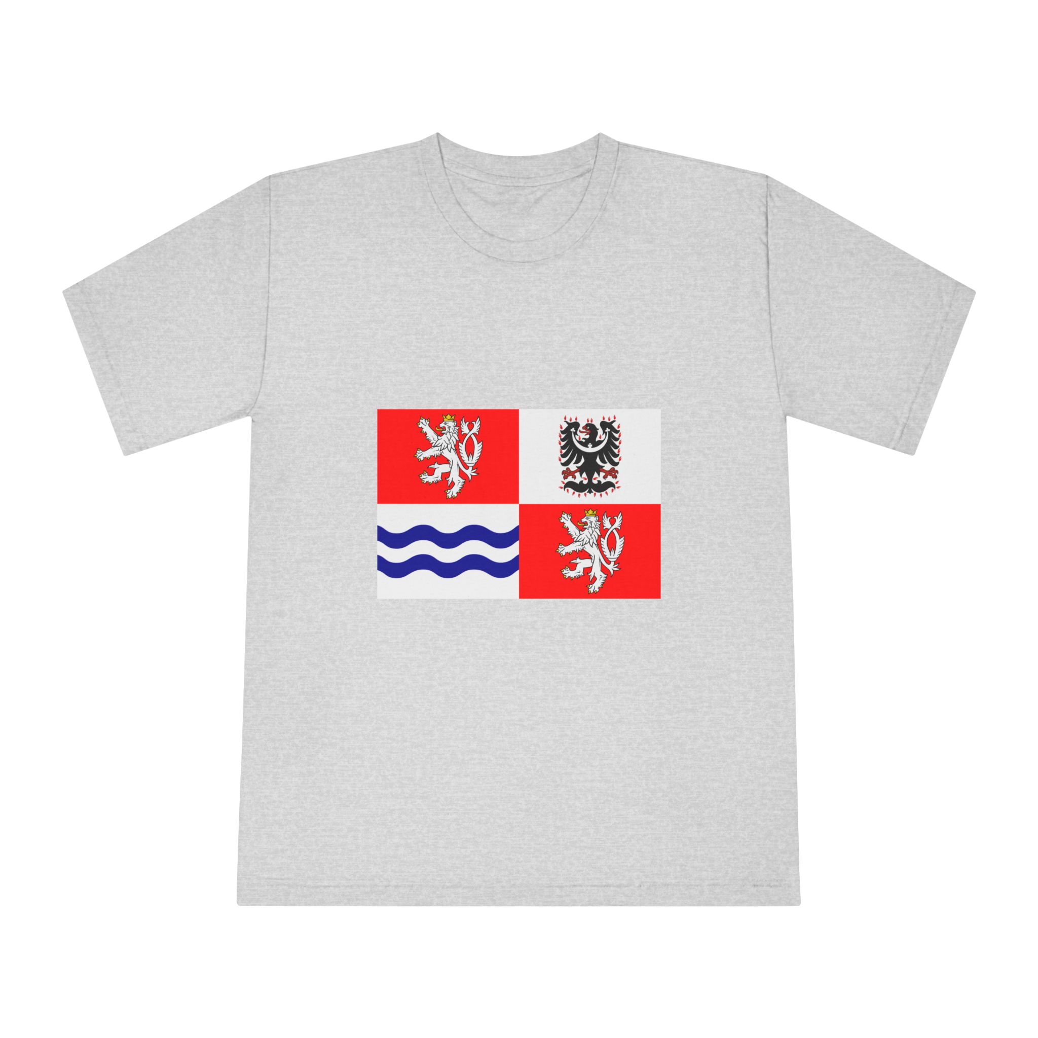 Flag of Central Bohemian Region Unisex Classic Crewneck T Shirt - Image 13