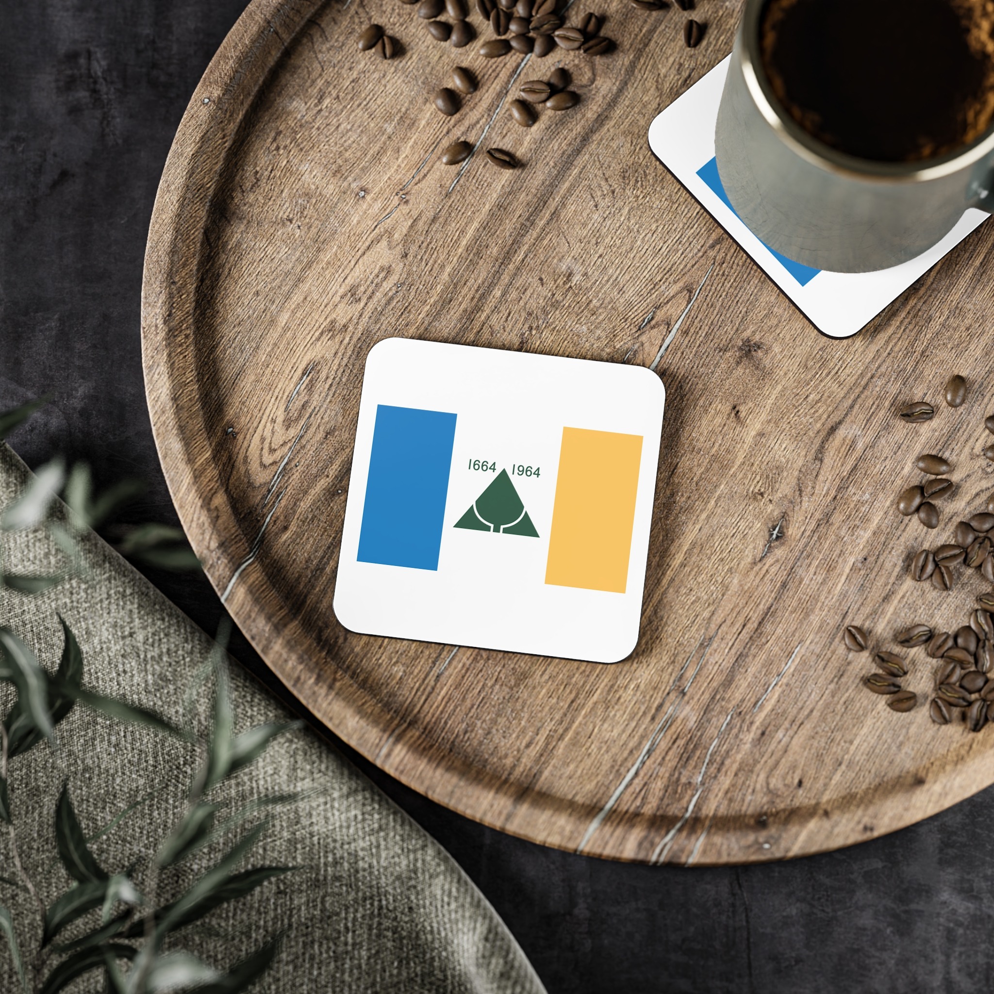 New Jersey Tricentennial Flag Coasters - Image 5