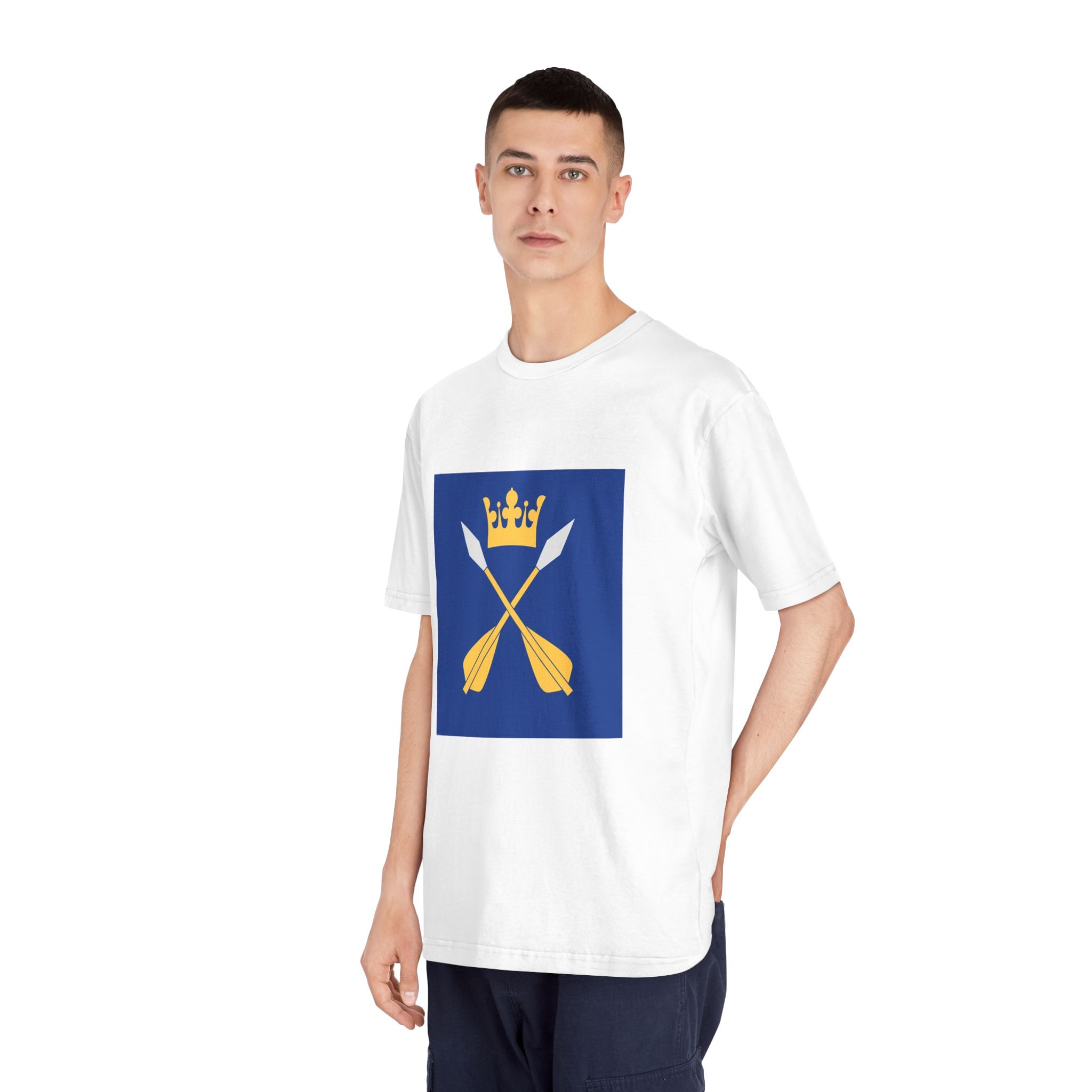 Dalarnas Län Vapenflagga Unisex Classic Crewneck T Shirt - Image 4