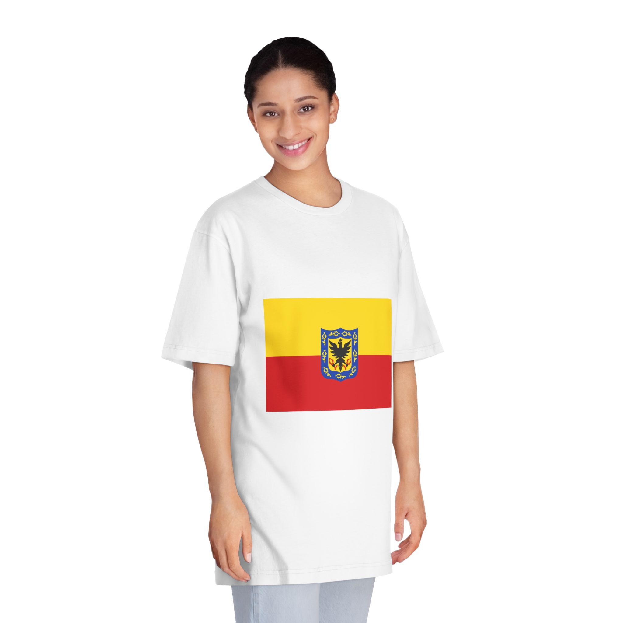 Flag of Bogotá Unisex Classic Crewneck T Shirt - Image 3
