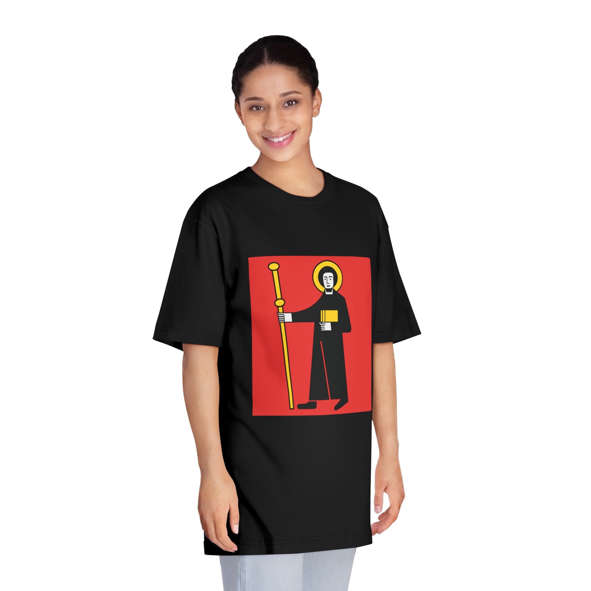 Flag of Canton of Glarus Unisex Classic Crewneck T Shirt - Image 7