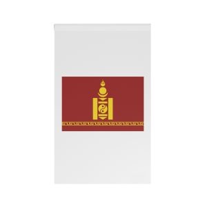 Flag Oirats Historical White Banner With Four Black Rings Symbol Mongol Unity House Banner