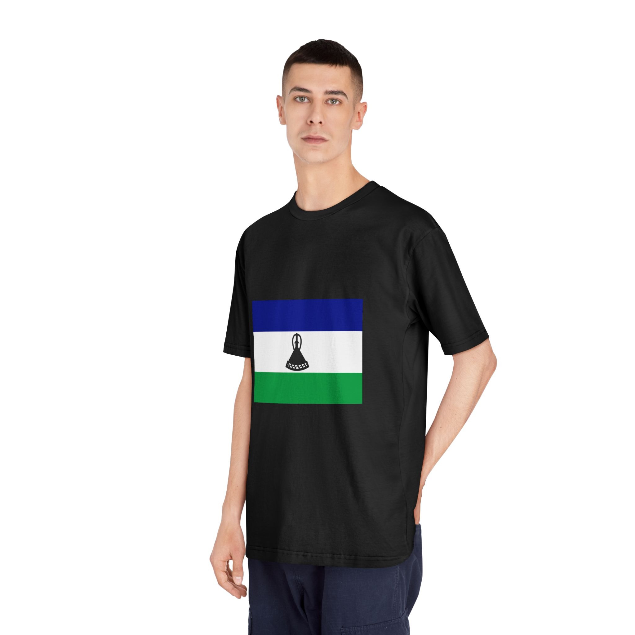 Flag of Lesotho Unisex Classic Crewneck T Shirt - Image 8