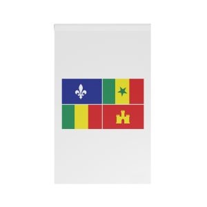 Louisiana Creole Flag Historical Red White Blue Stripes Central Emblem Creole Herit House Banner