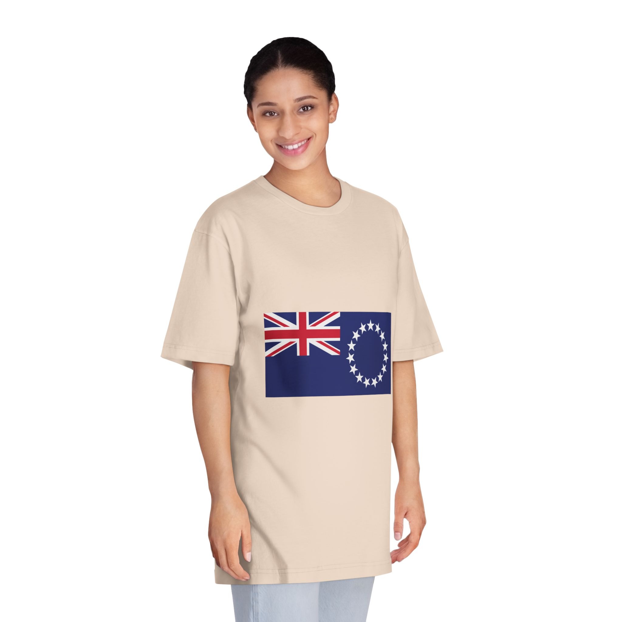 Cook Islands Flag Unisex Classic Crewneck T Shirt - Image 11