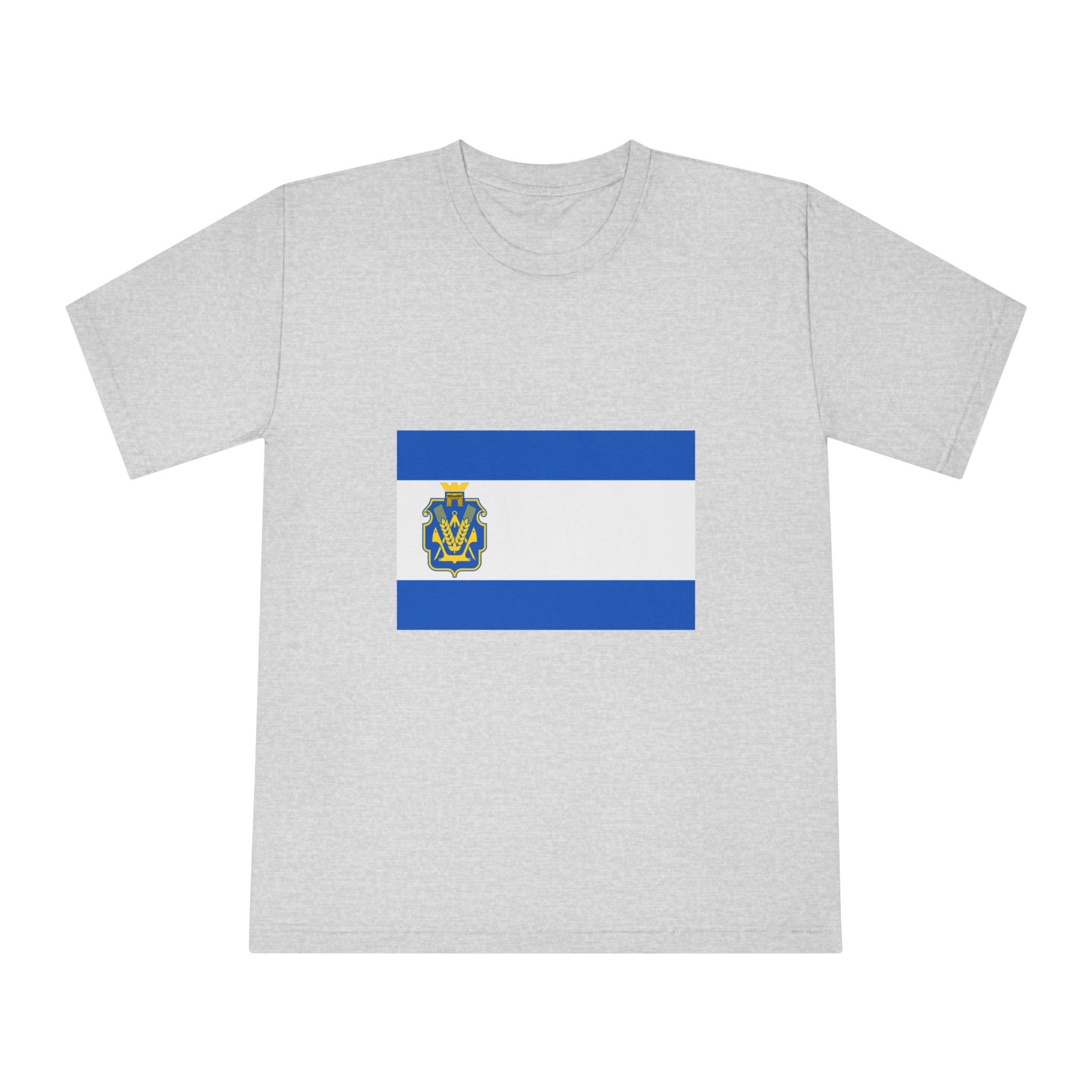 Flag of Kherson Oblast Unisex Classic Crewneck T Shirt - Image 13
