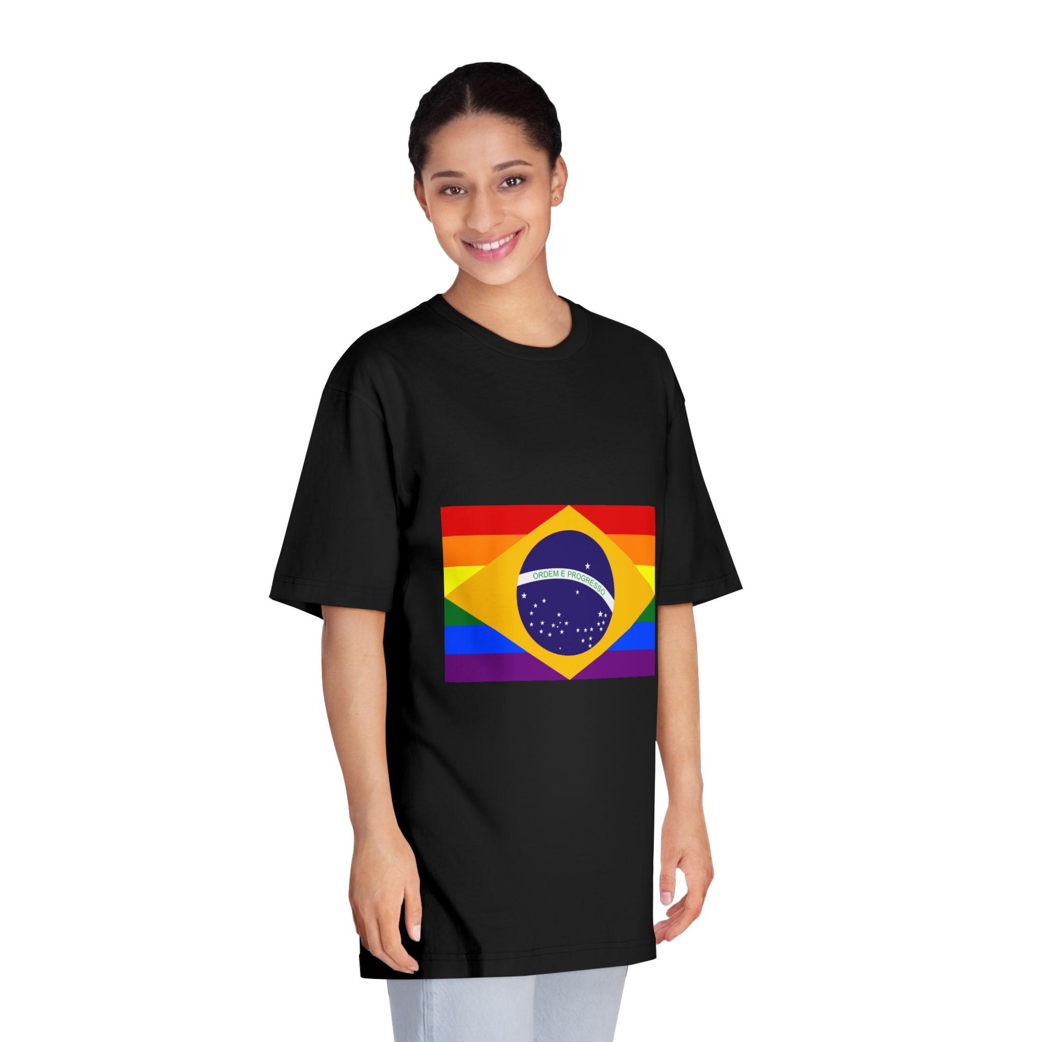 Brazil Gay Flag Unisex Classic Crewneck T Shirt - Image 7