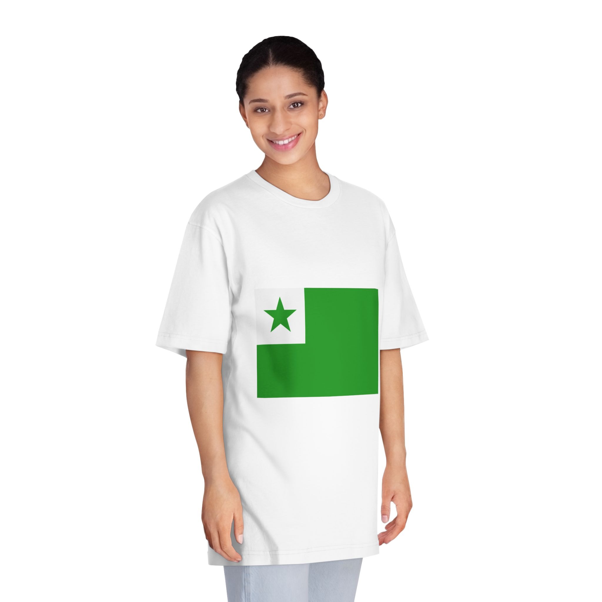 Flag of Esperanto Unisex Classic Crewneck T Shirt - Image 3