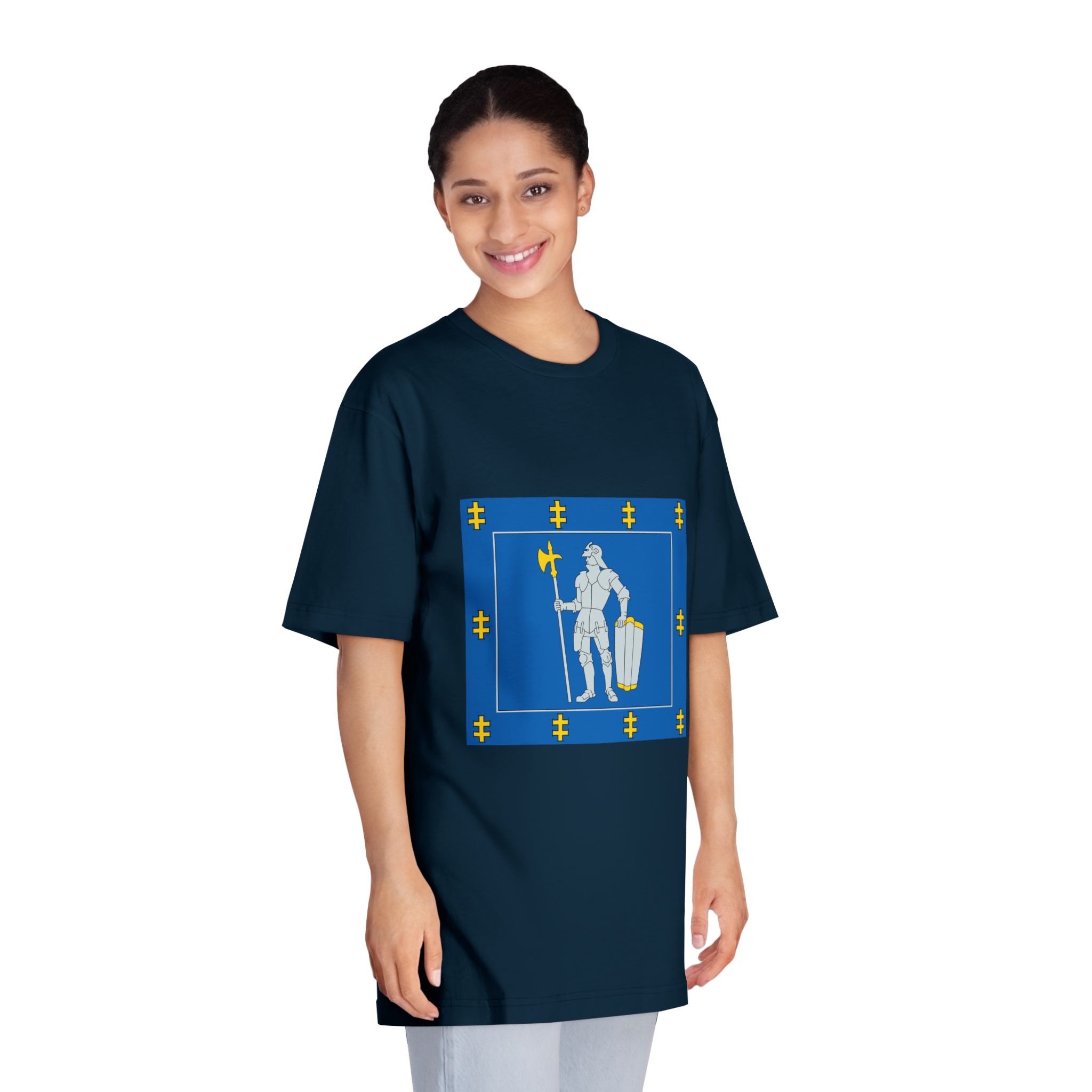 Alytus County Flag Unisex Classic Crewneck T Shirt - Image 19