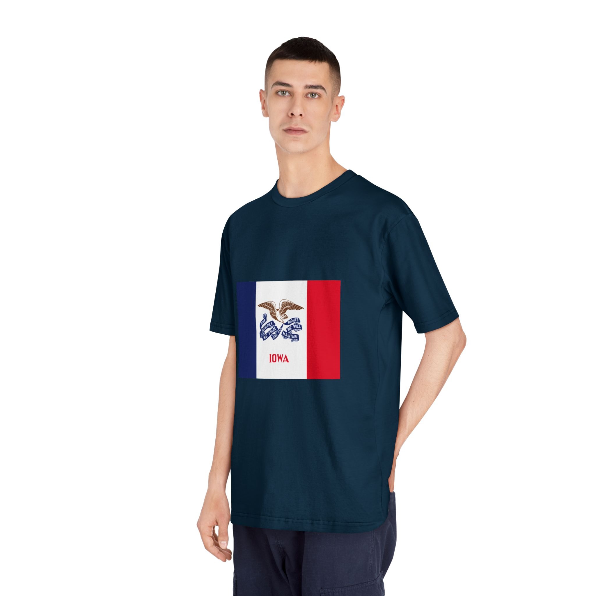 Flag of Iowa Unisex Classic Crewneck T Shirt - Image 20