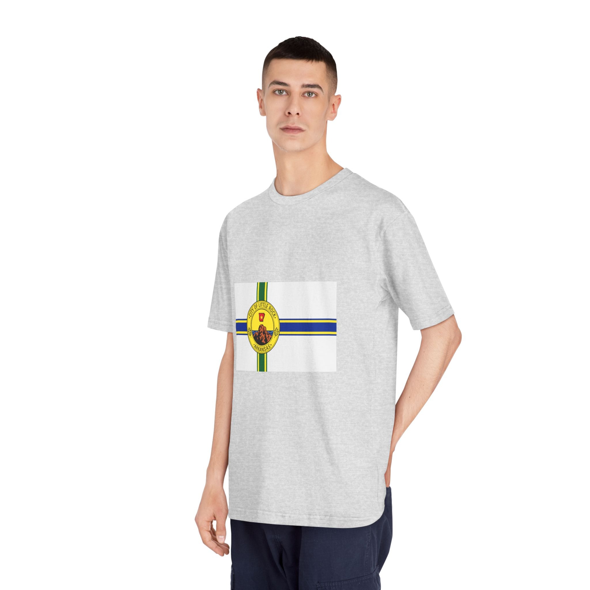 Flag of Little Rock, Arkansas Unisex Classic Crewneck T Shirt - Image 16