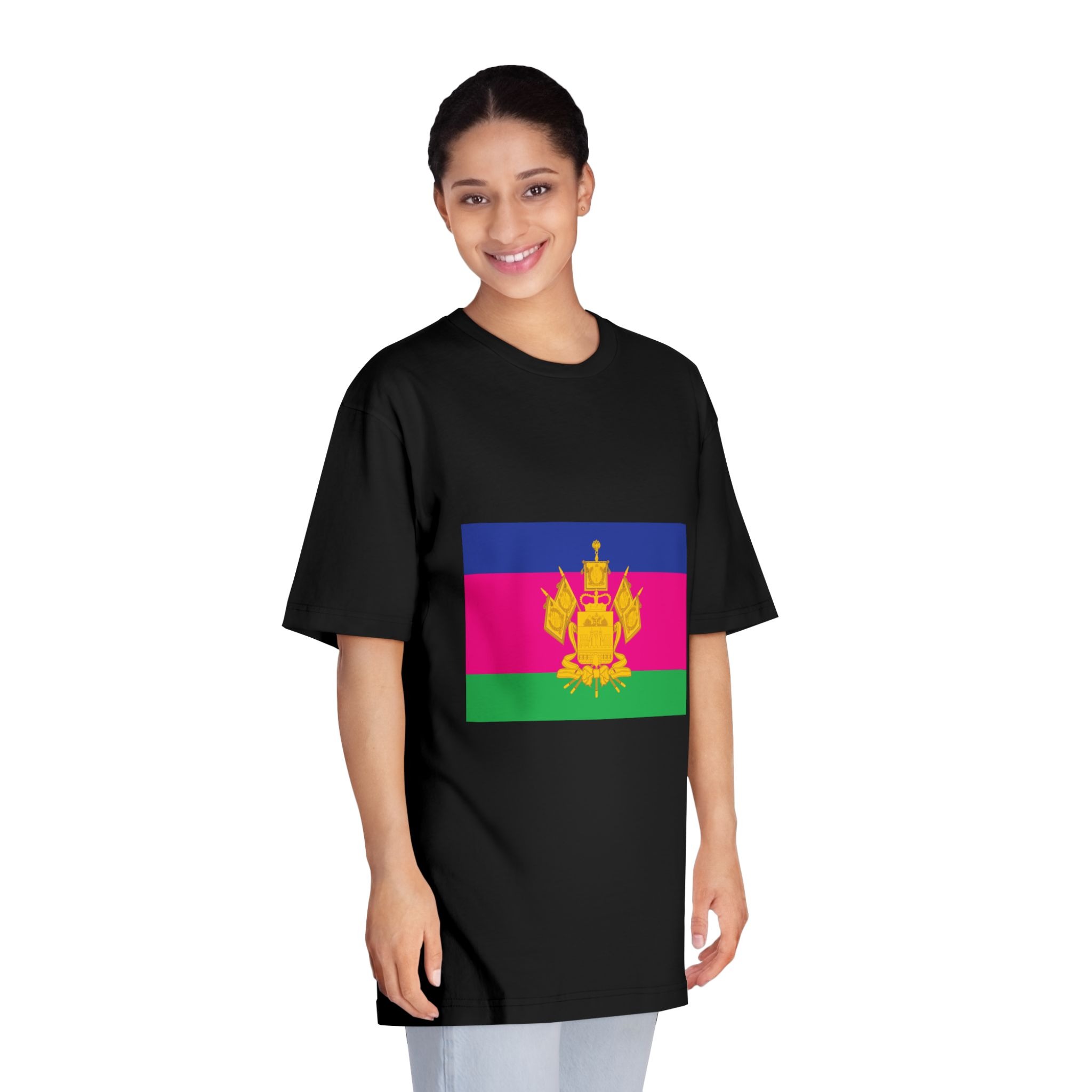Flag of Krasnodar Krai Unisex Classic Crewneck T Shirt - Image 7