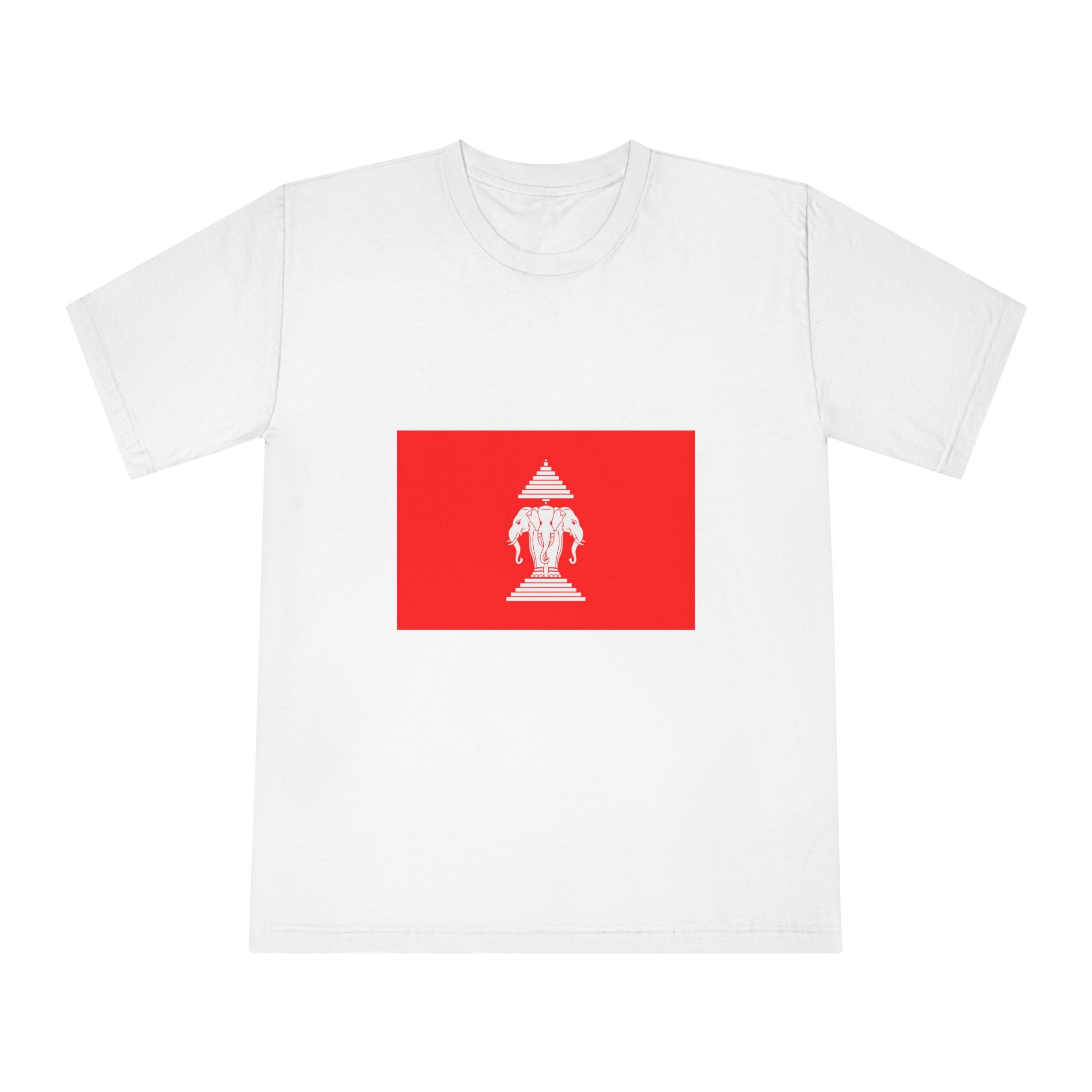 Flag of Laos 1952 1975 Unisex Classic Crewneck T Shirt