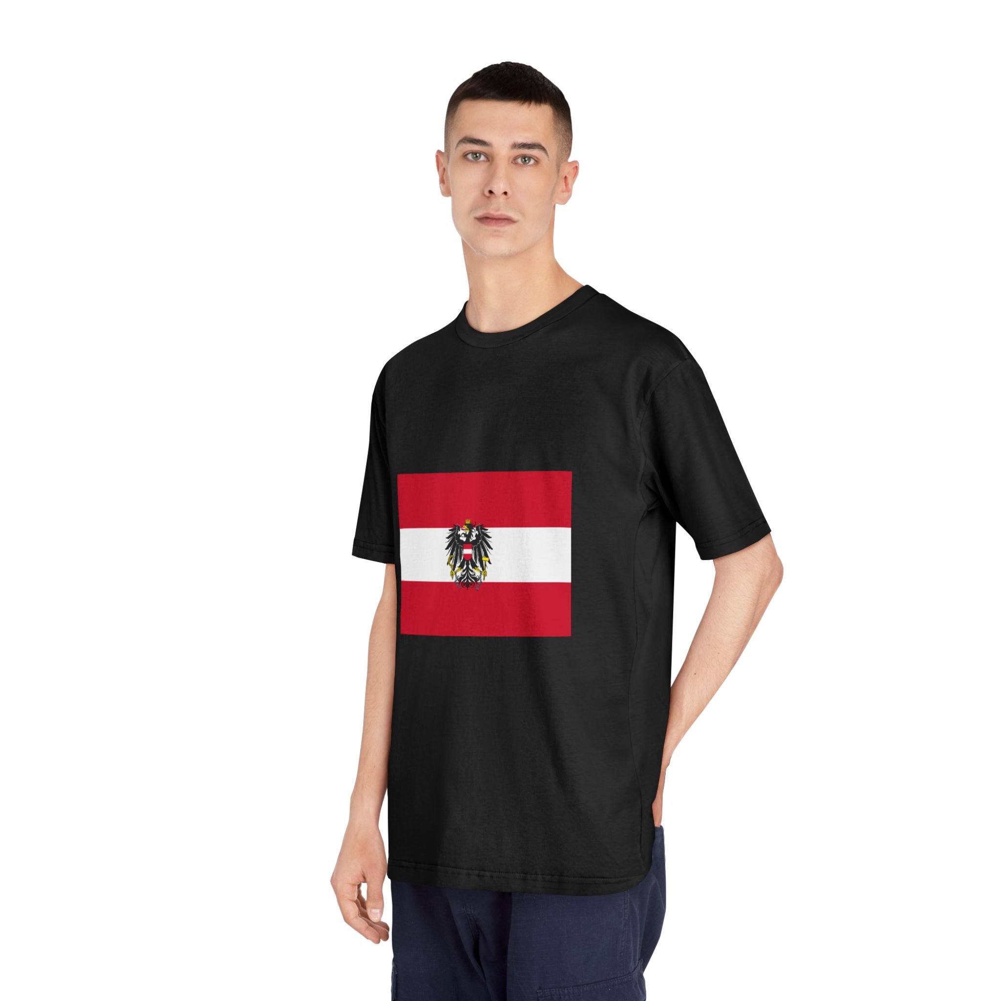 Flag of Austria (state) Unisex Classic Crewneck T Shirt - Image 8