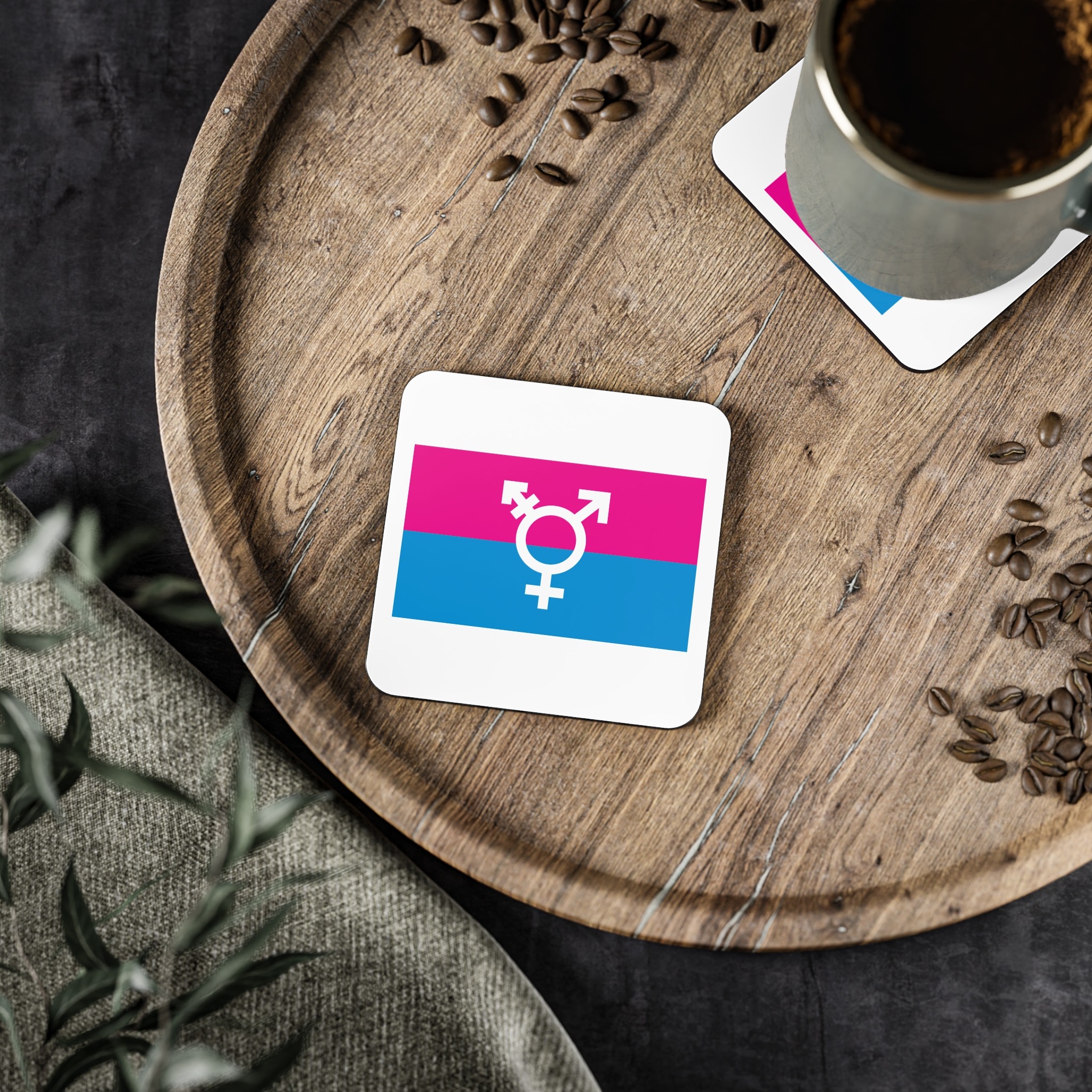 Trans Flag Lindsay Design Coasters - Image 5