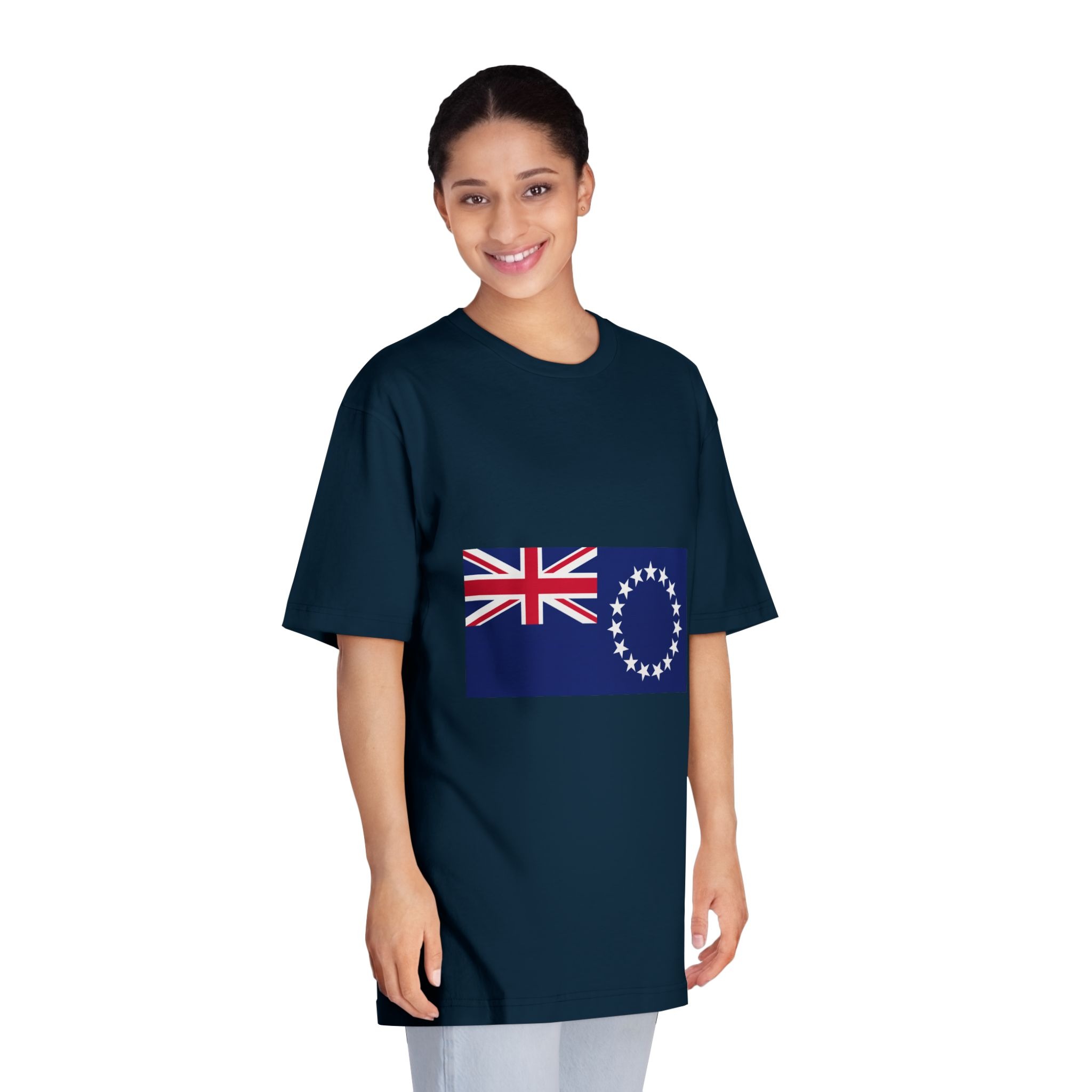 Cook Islands Flag Unisex Classic Crewneck T Shirt - Image 19