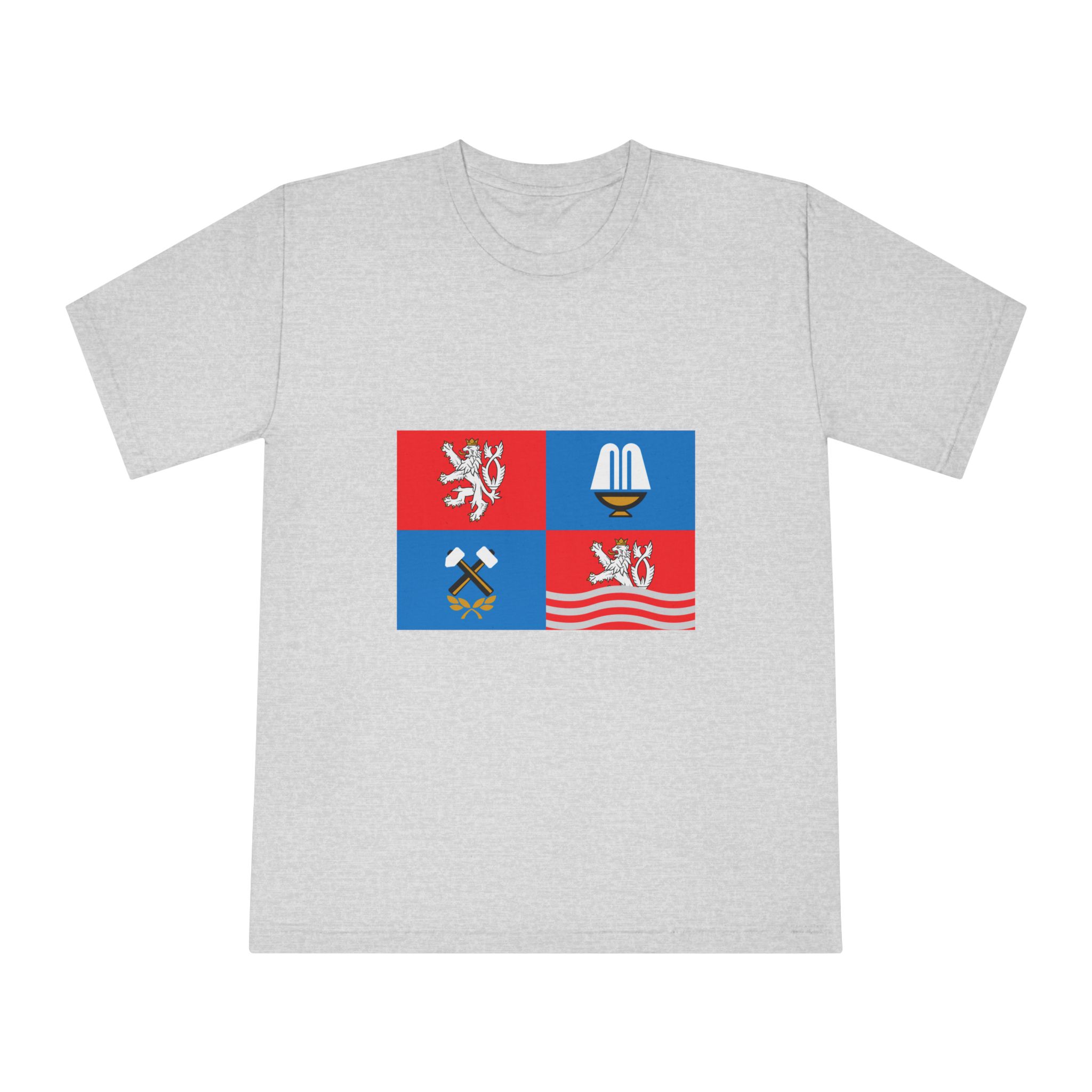Flag of Karlovy Vary Region Unisex Classic Crewneck T Shirt - Image 13