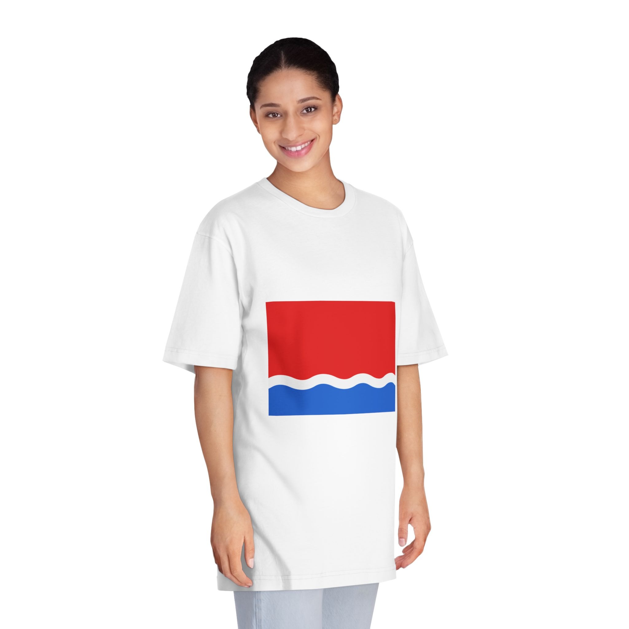 Flag of Amur Oblast Unisex Classic Crewneck T Shirt - Image 3